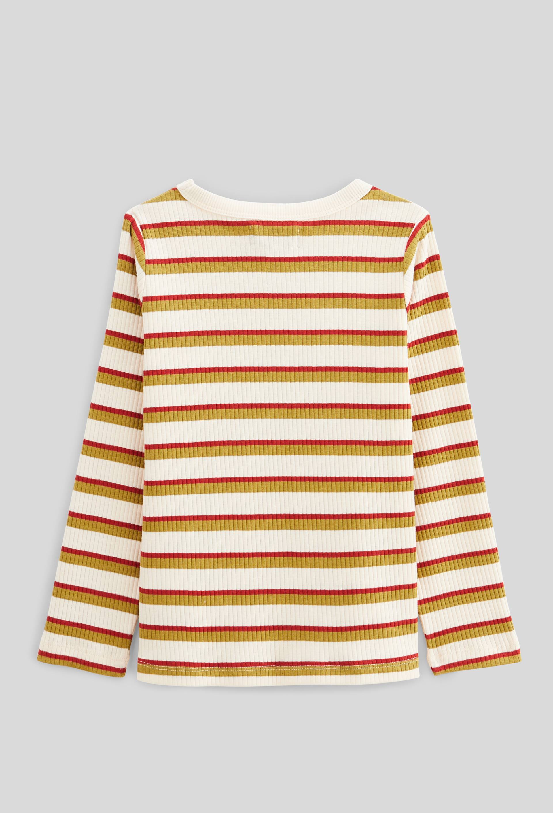 T-shirt manches longues ray&eacute;, Beige clair, large image number 3