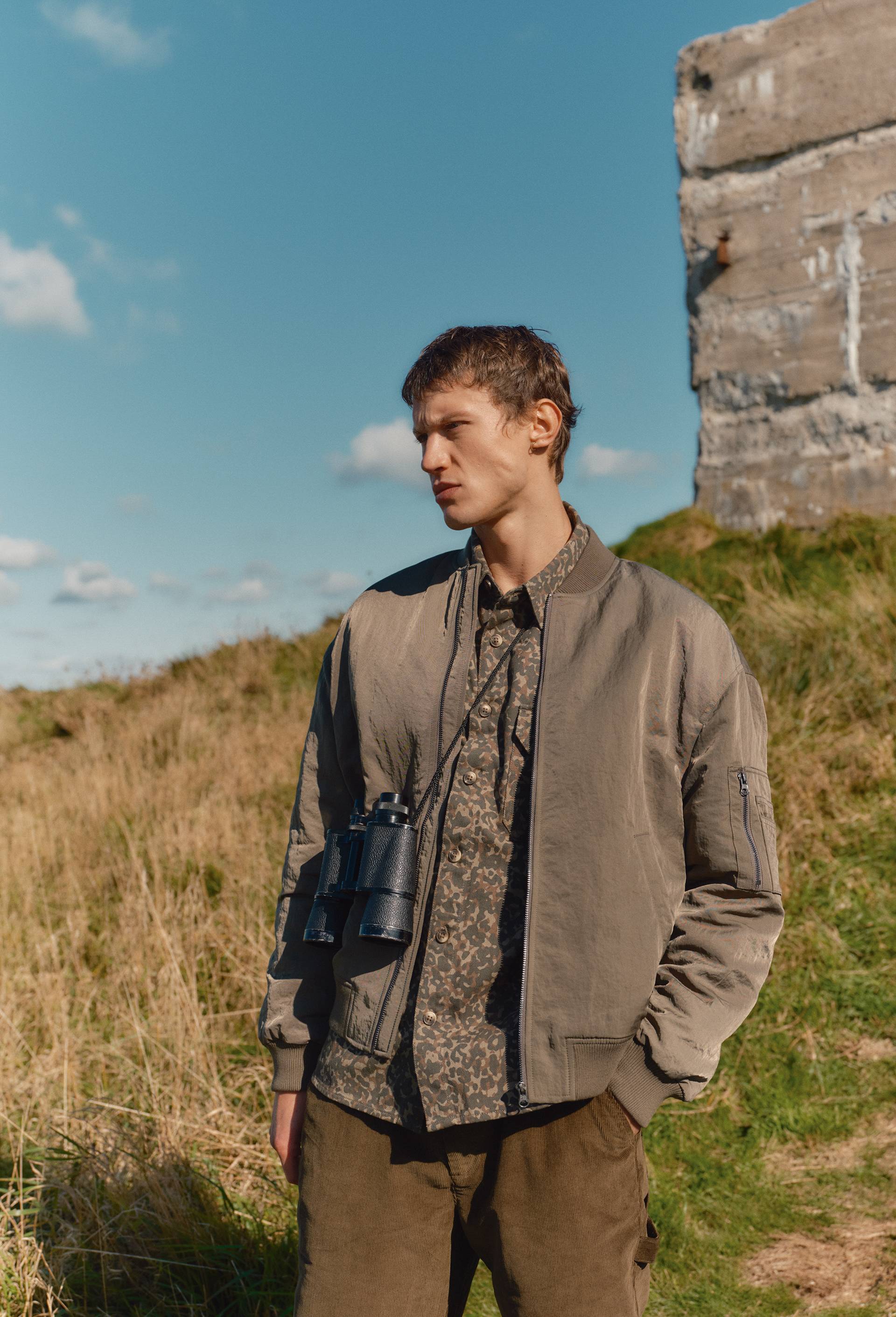 Blouson bomber zipp&eacute;, Vert fonc&eacute;, large image number 0