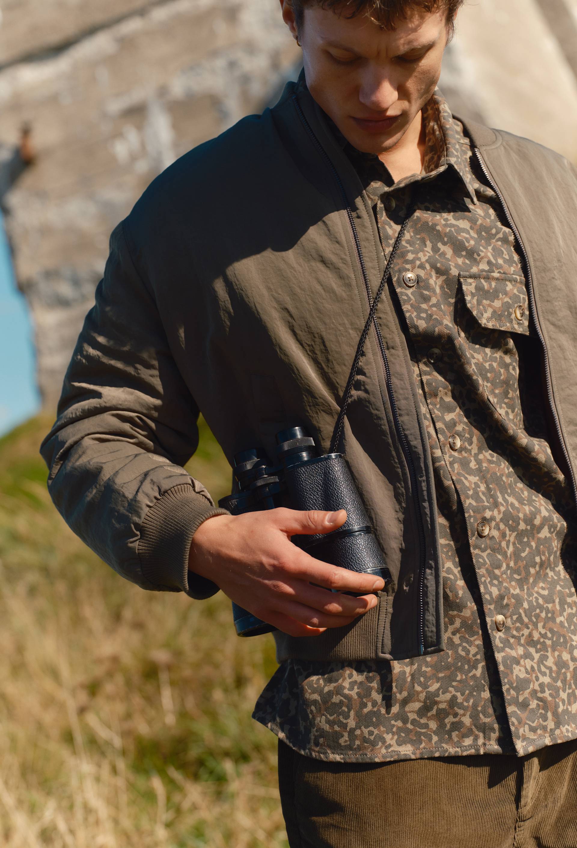 Blouson bomber zipp&eacute;, Vert fonc&eacute;, large image number 3