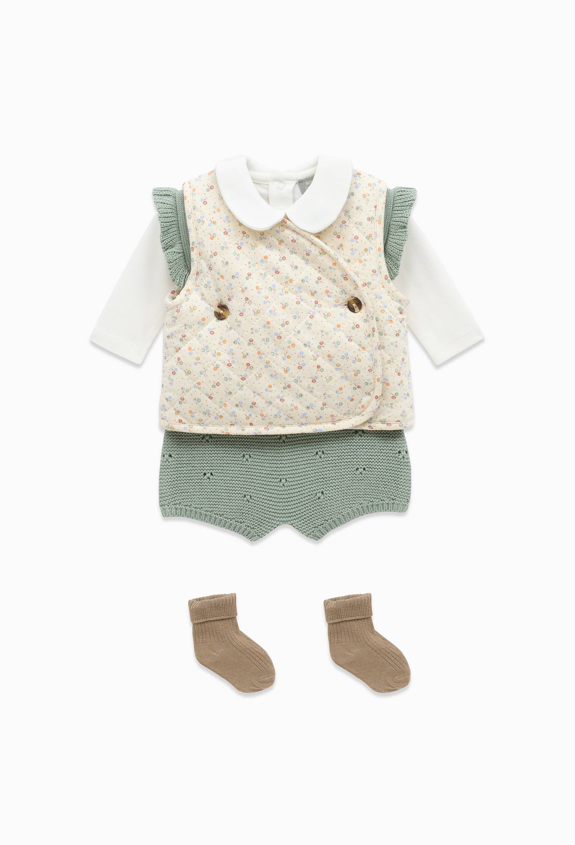 Gilet sans manches imprimé en sherpa, Beige clair, large image number 0