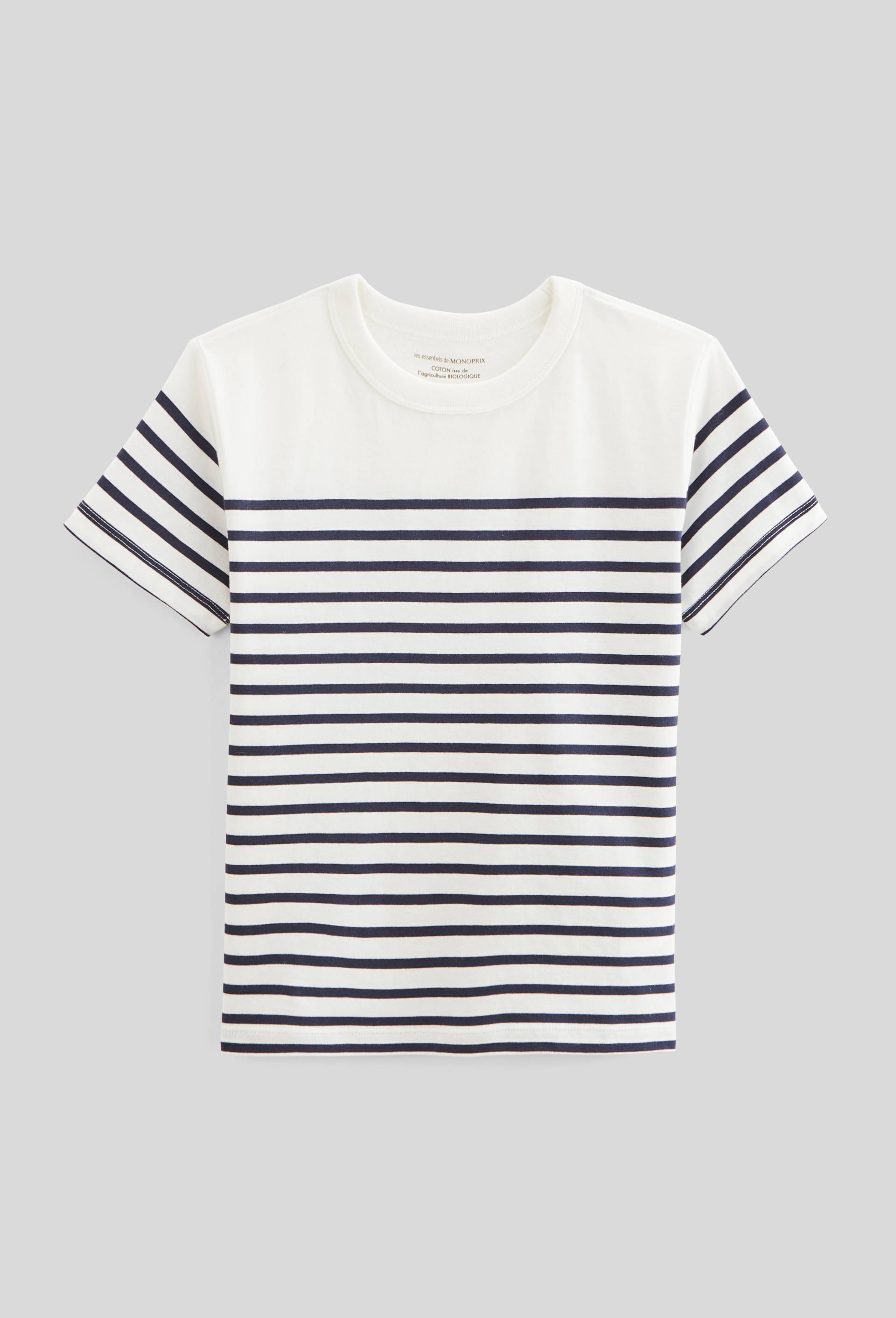 Marini&egrave;re manches courtes en coton BIO GOTS, Ecru, swatch image