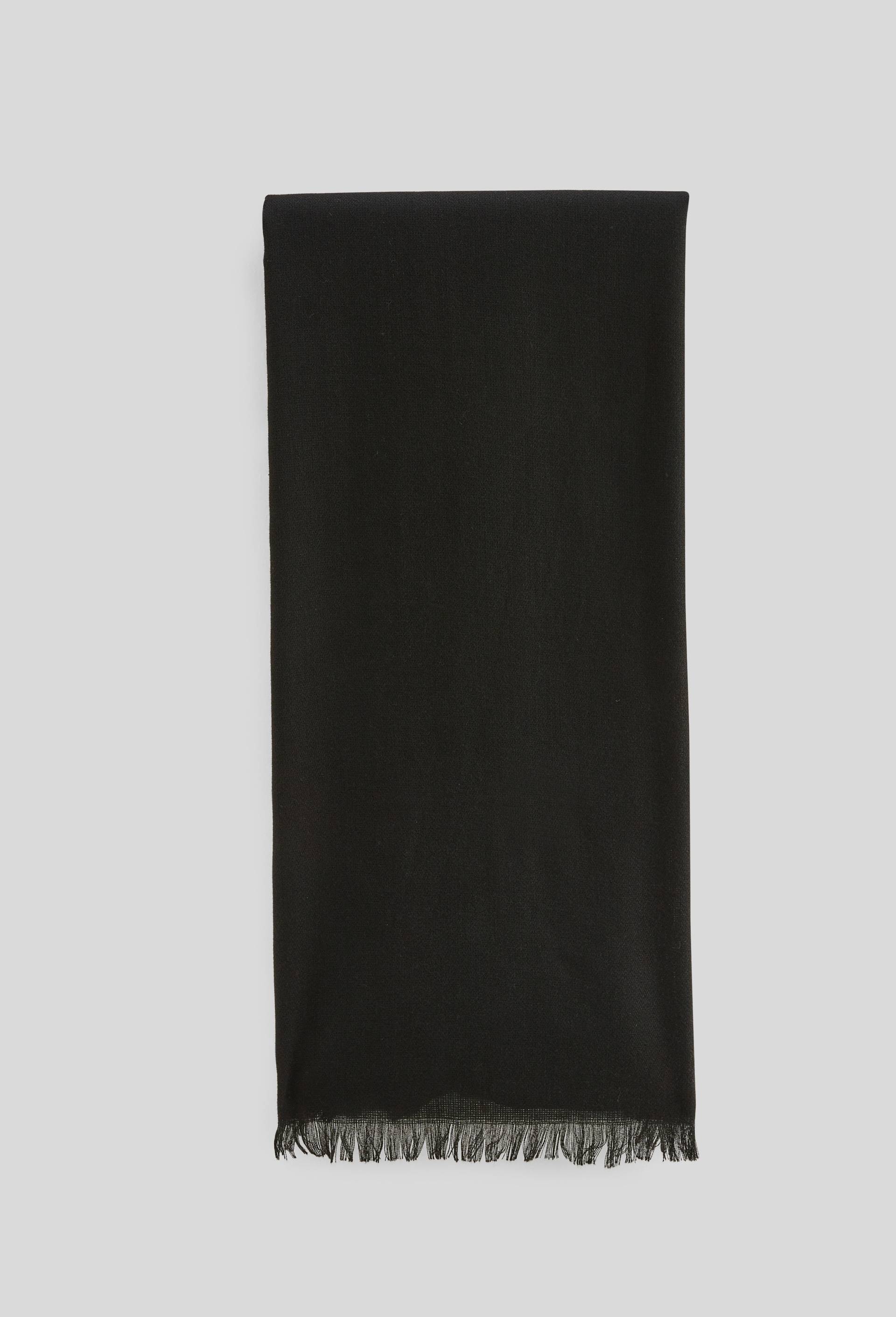 Echarpe chaude, mati&egrave;re recycl&eacute;e, Noir, large image number 1