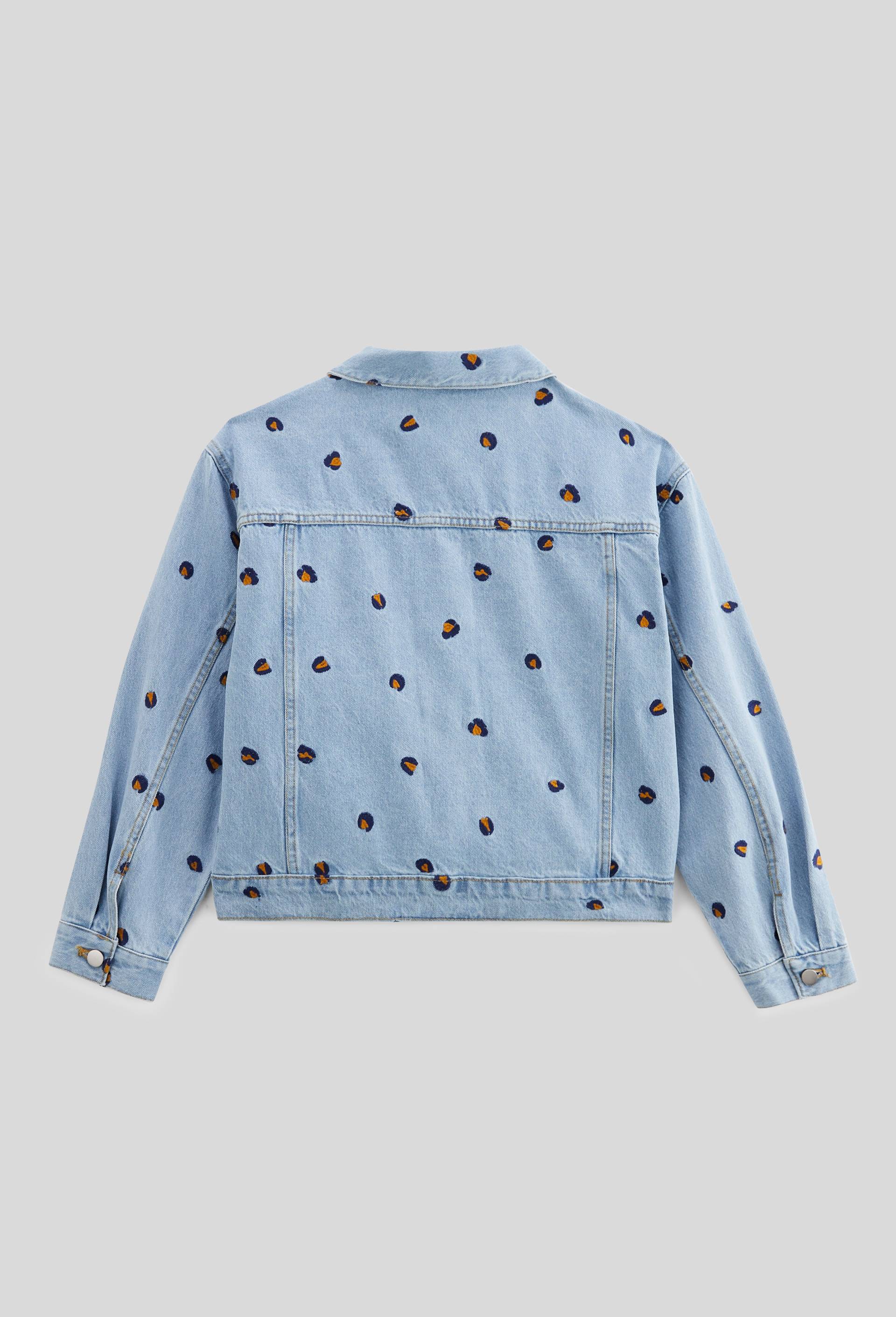Veste brod&eacute;e en jean, Bleu, large image number 3