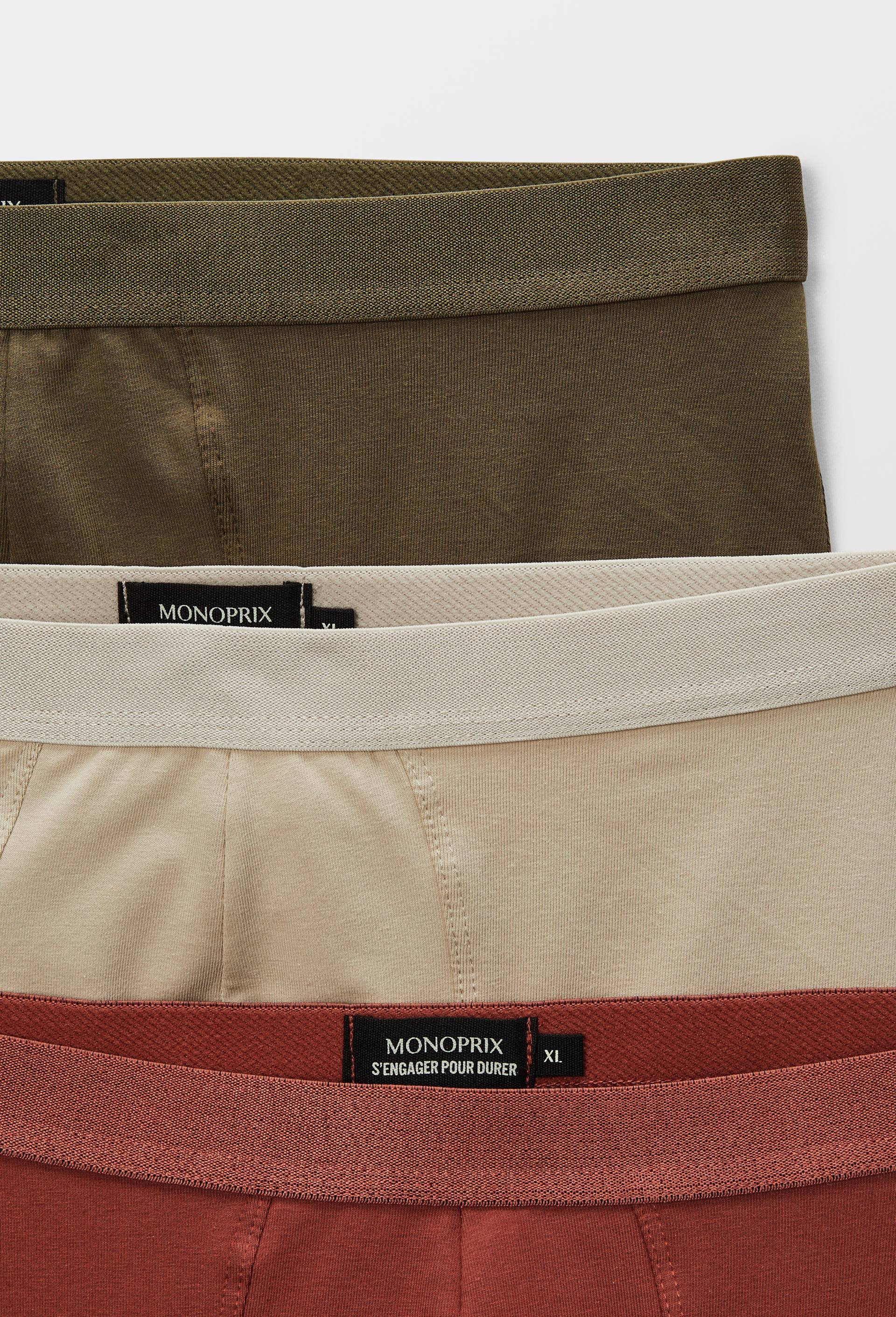 Lot de 3 boxer en coton BIO GOTS, Beige clair, large image number 1