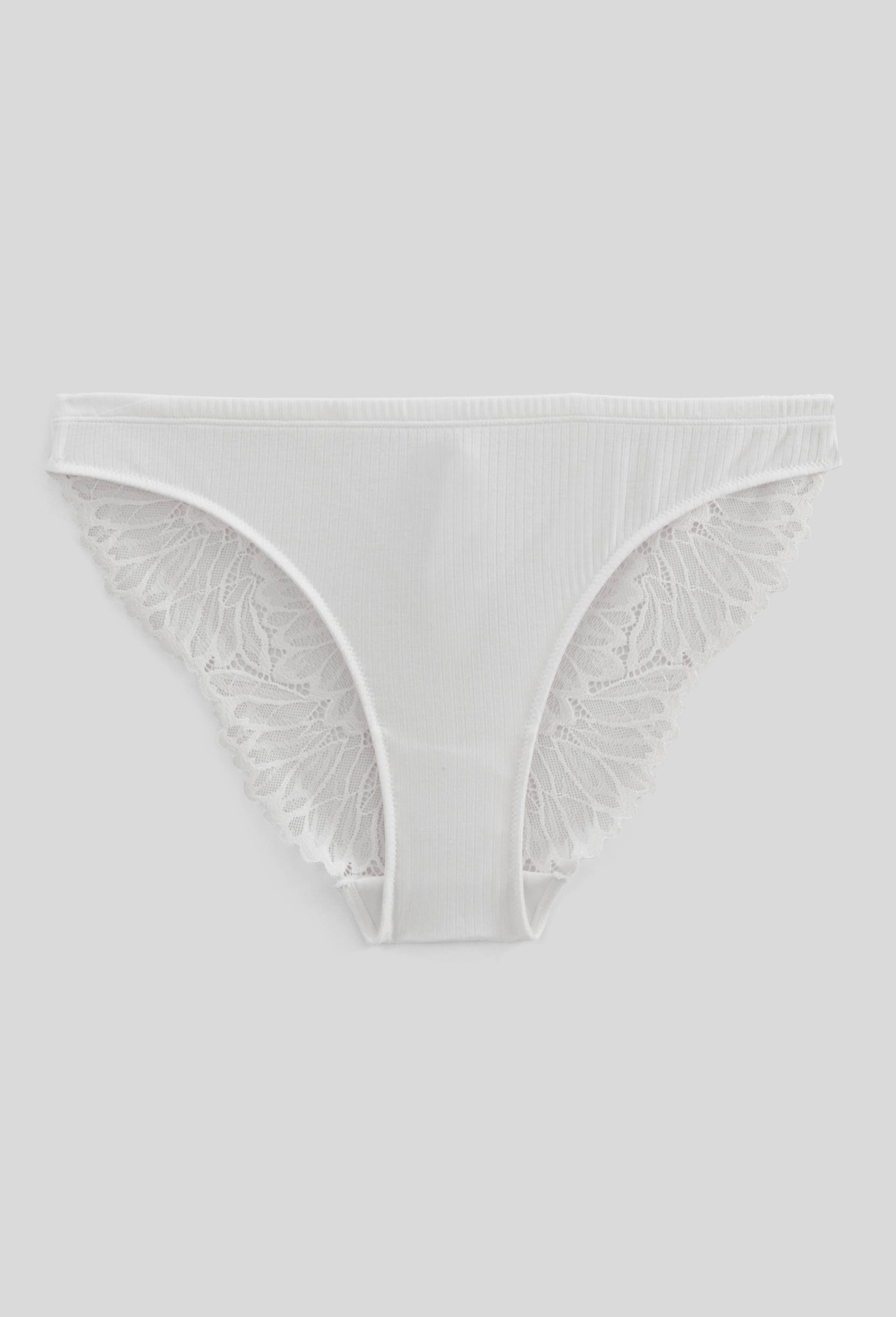 Culotte SYLVANA en modal et dentelle, Ecru, large image number 2.0