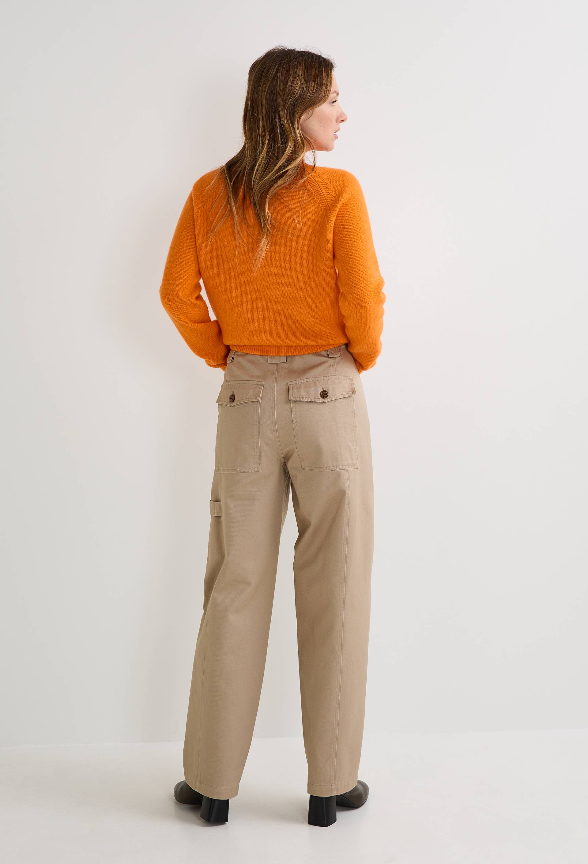 Pantalon cargo en coton, Beige, large image number 2