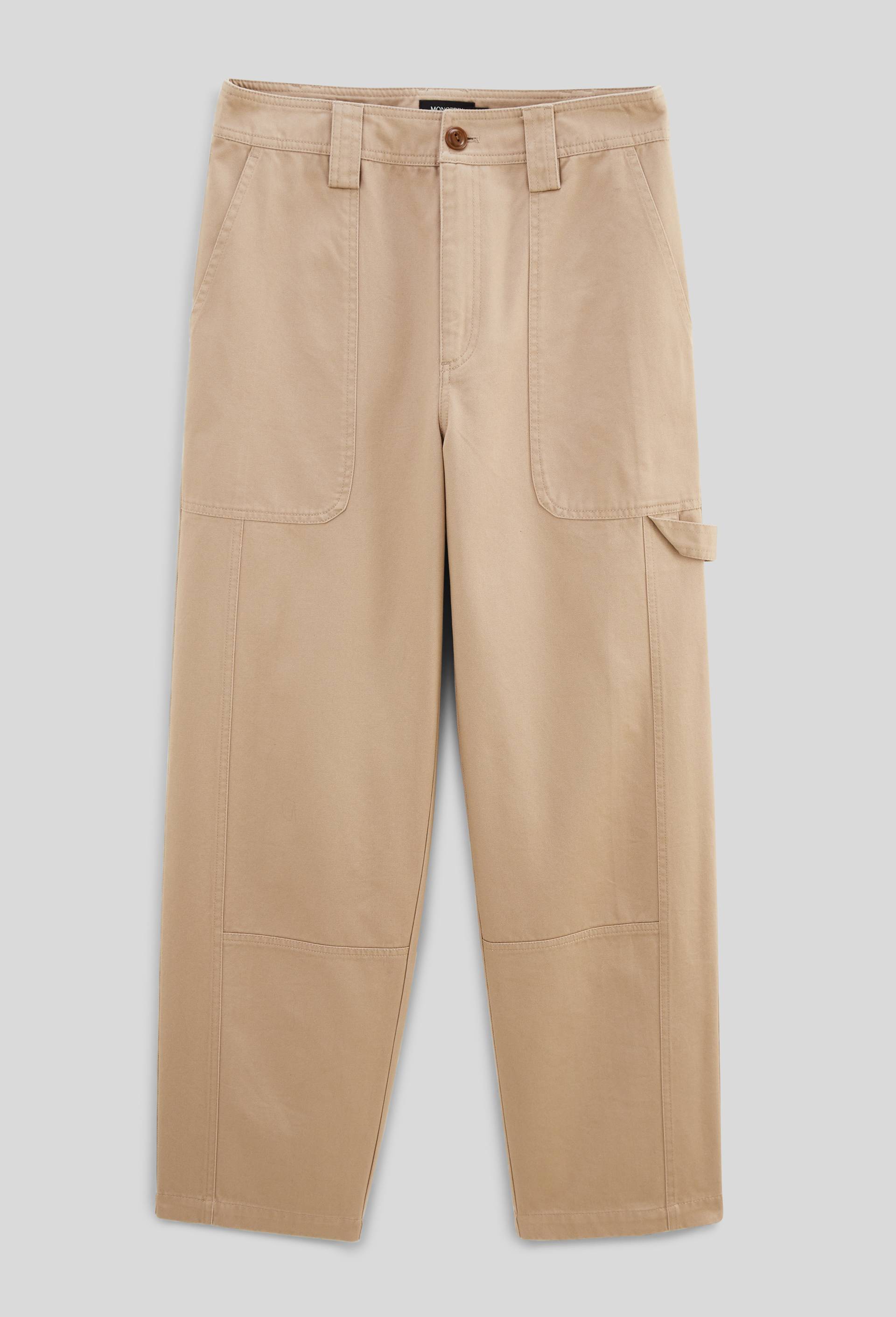 Pantalon cargo en coton, Beige, large image number 3