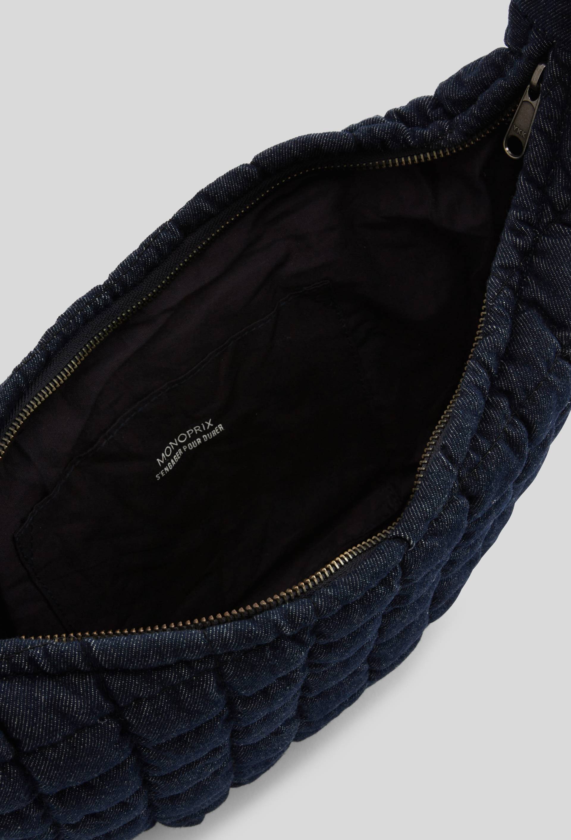 Sac port&eacute; travers en denim BIO GOTS, Bleu fonc&eacute;, large image number 2