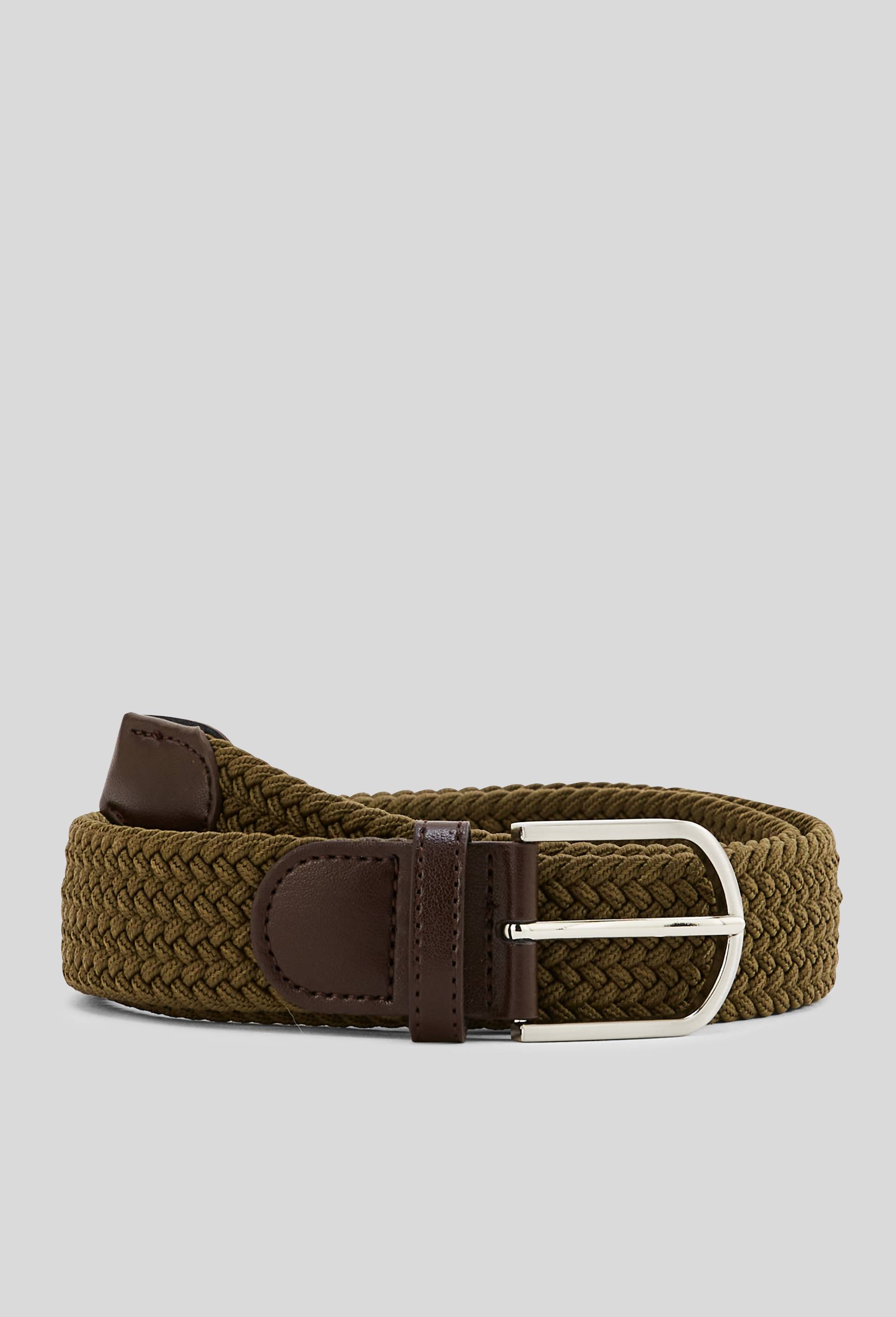 Ceinture &eacute;lastiqu&eacute;e unie, Vert fonc&eacute;, large image number 0