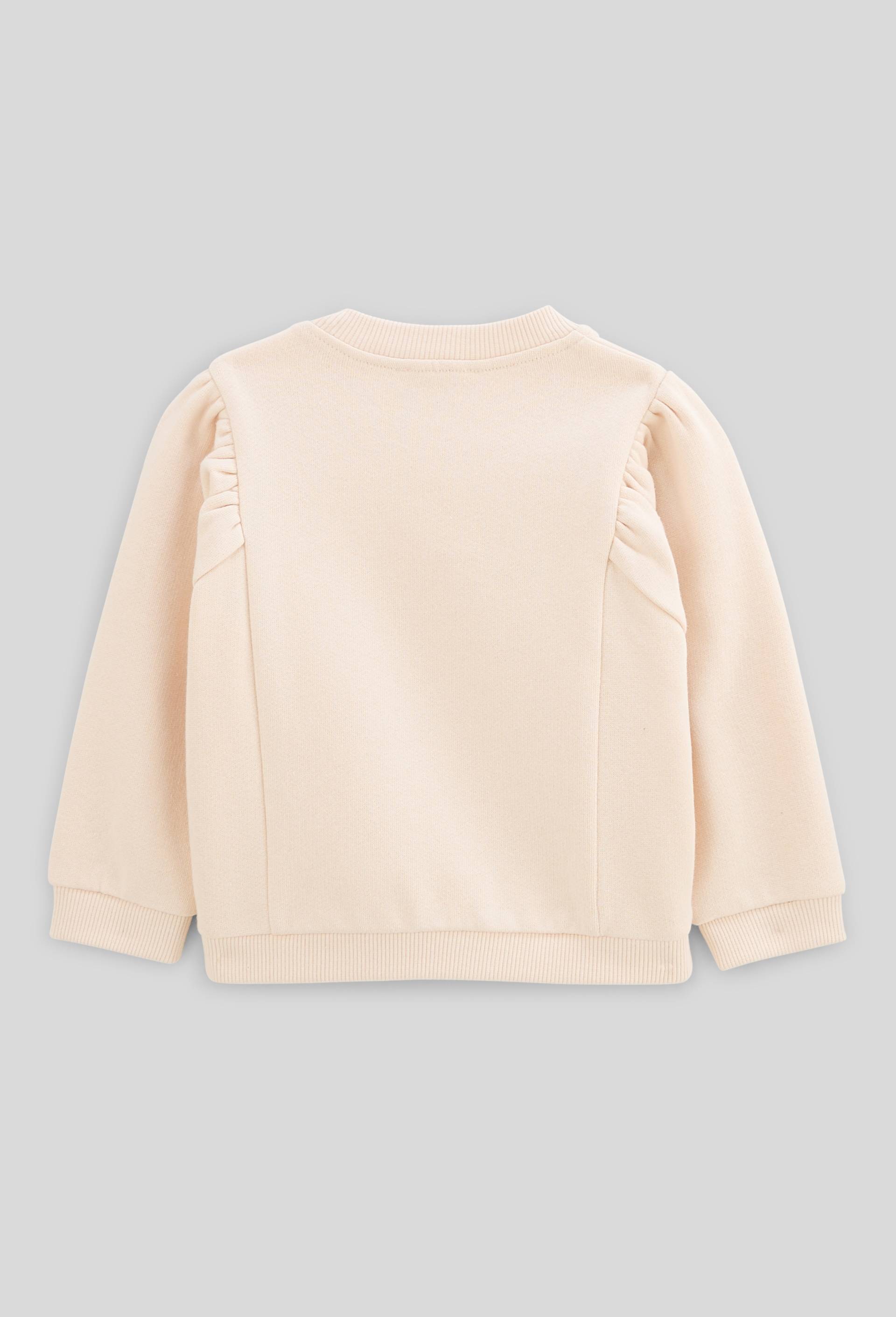 Sweat imprim&eacute; en coton BIO GOTS, Beige clair, large image number 1