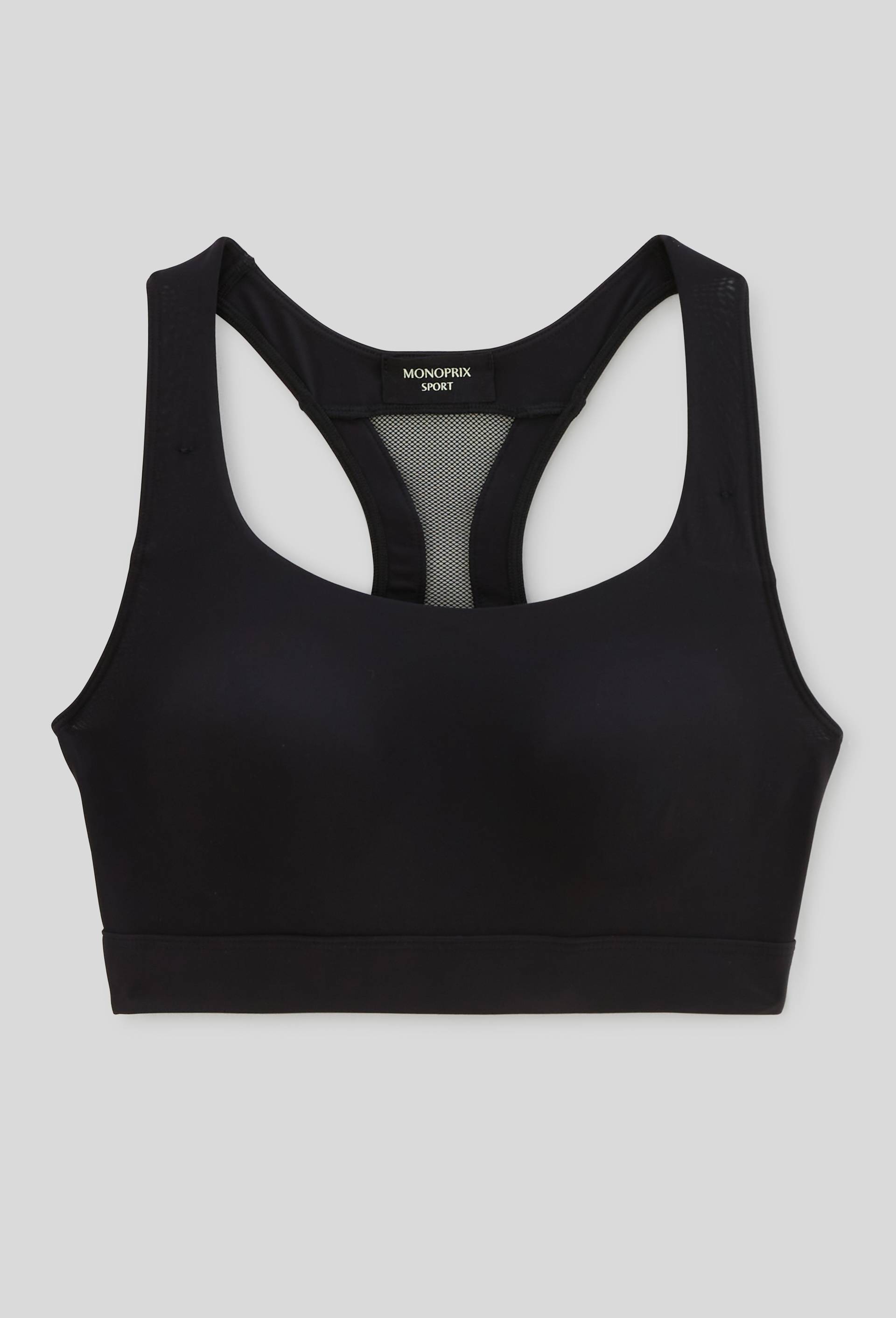 Brassi&egrave;re de sport avec d&eacute;tail r&eacute;sille, Noir, large image number 2