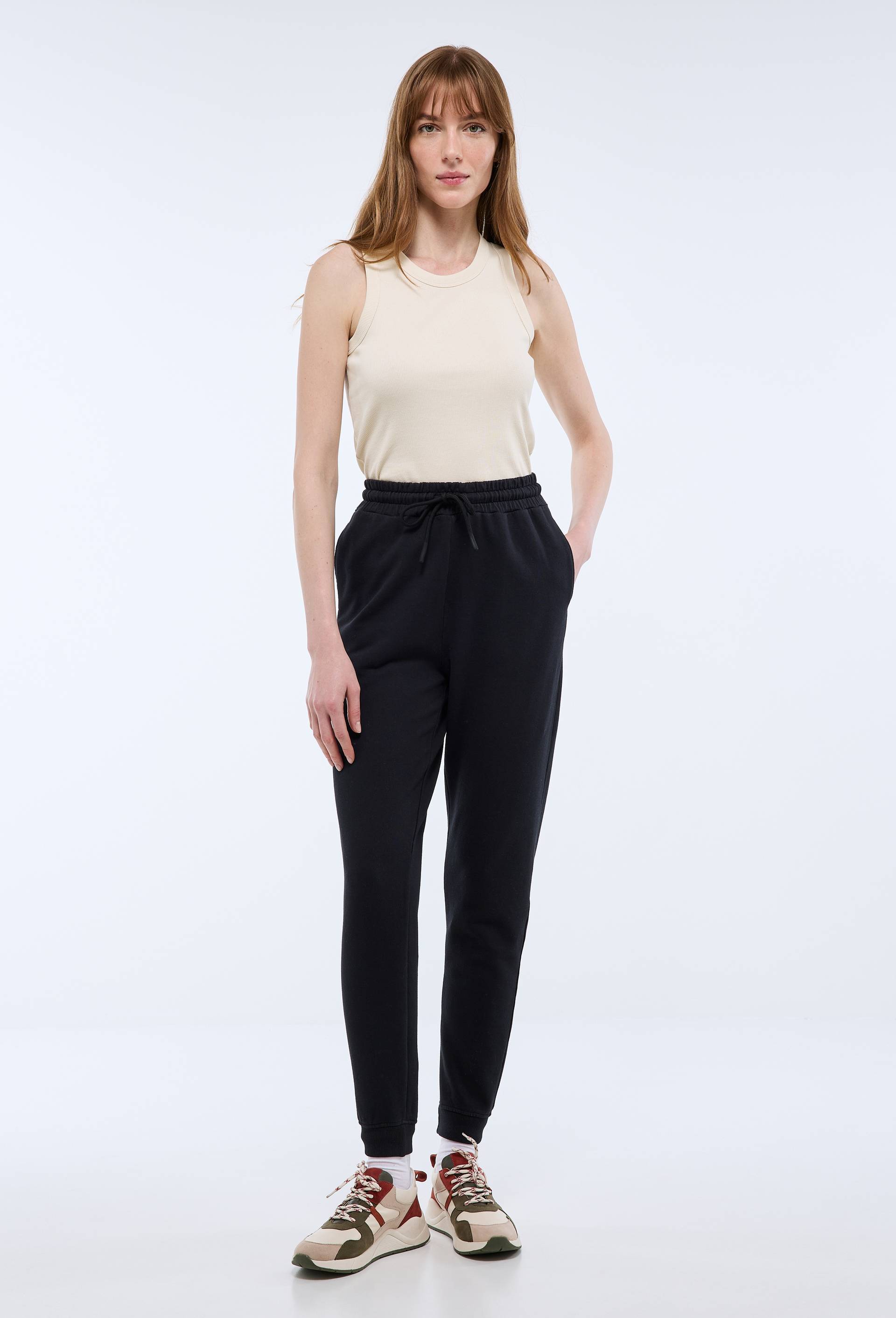 Pantalon de jogging en molleton de coton BIO GOTS, Noir, large image number 0