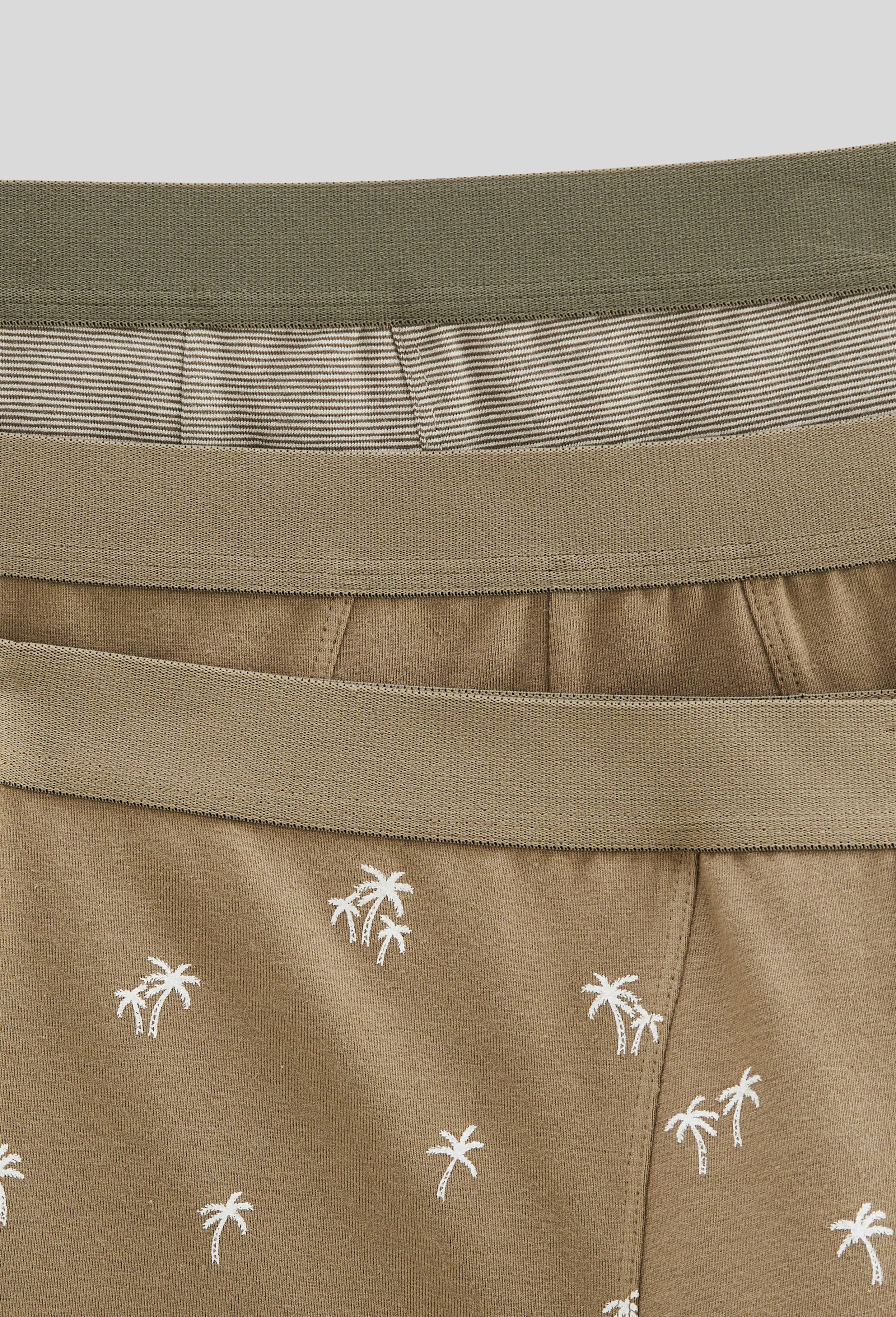 Lot de 3 boxers &agrave; imprim&eacute; en coton BIO GOTS, Vert fonc&eacute;, large image number 1.0