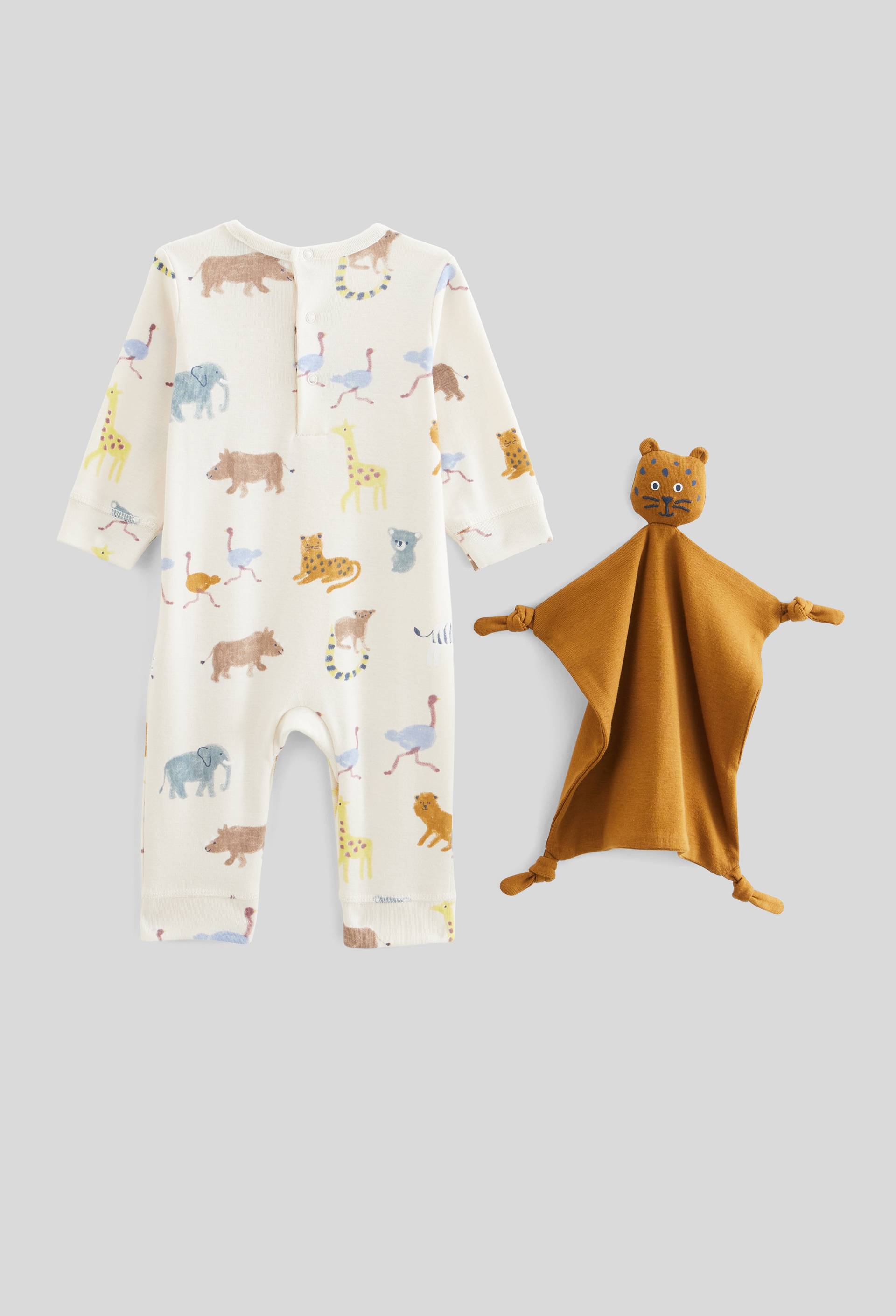 Dors-bien imprim&eacute; et doudou, Beige clair, large image number 4