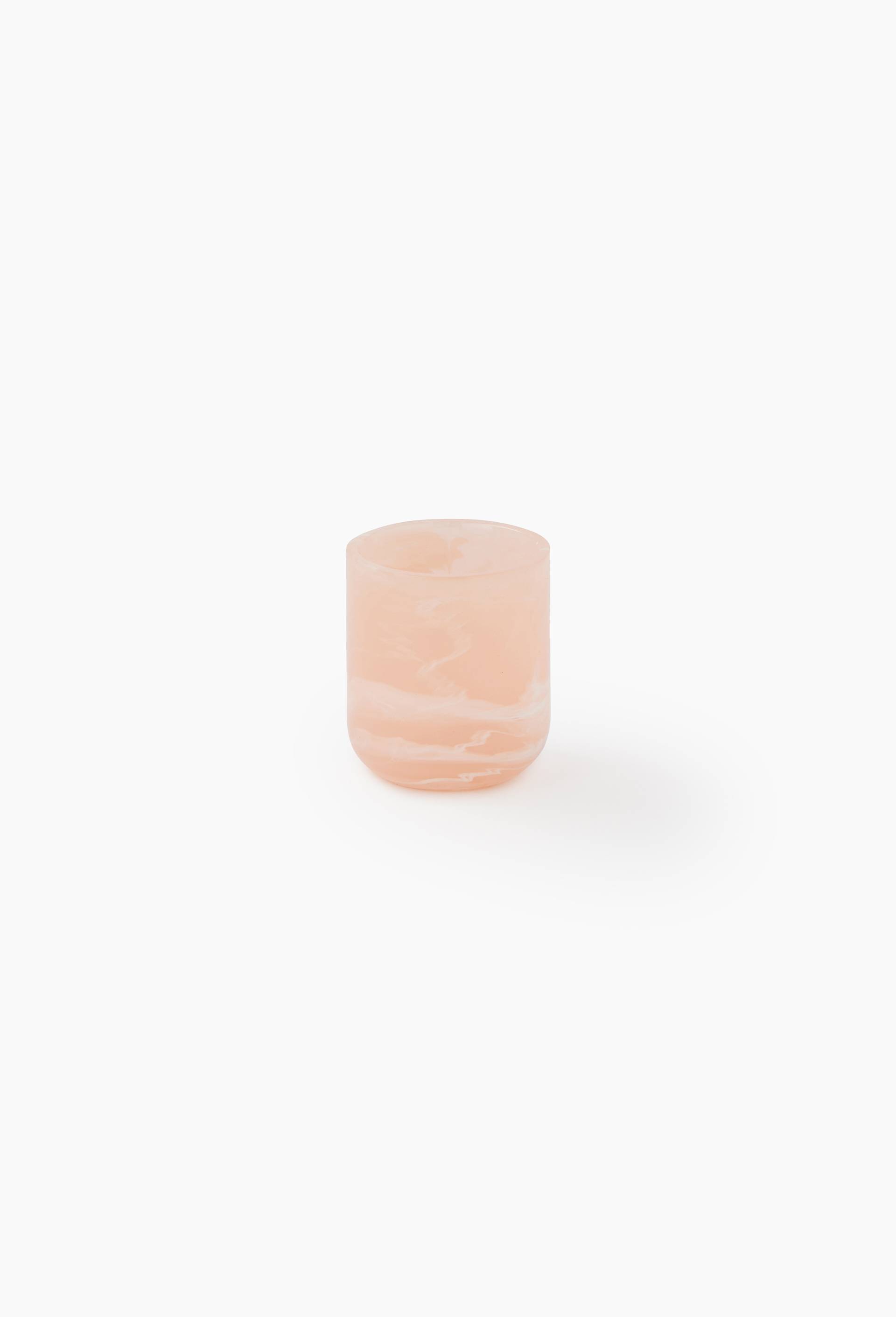 Porte brosse &agrave; dent en r&eacute;sine effet marbre, 7.5 x 9cm, Rose clair, large image number 0
