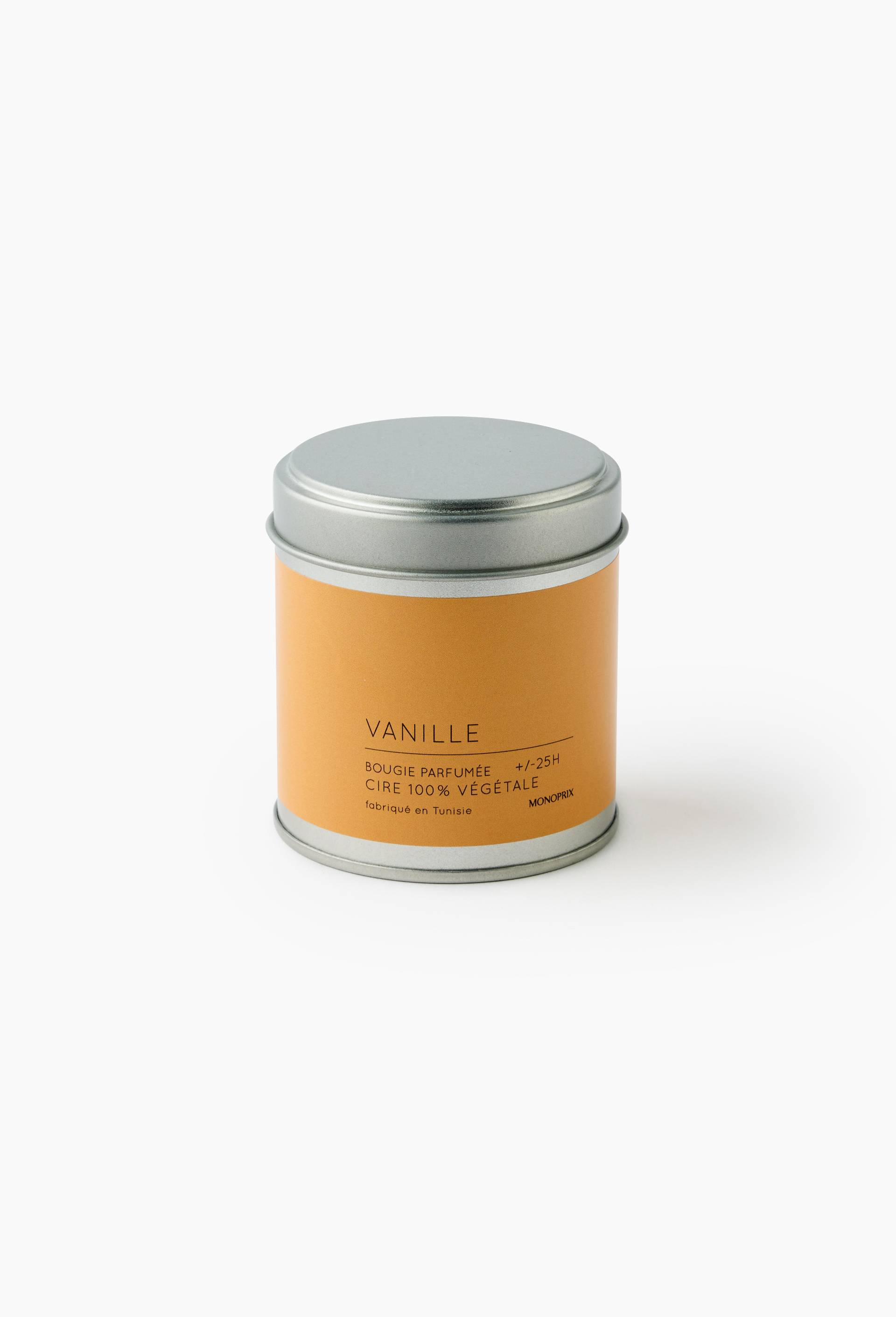 Bougie pot m&eacute;tal Vanille, , large image number 0