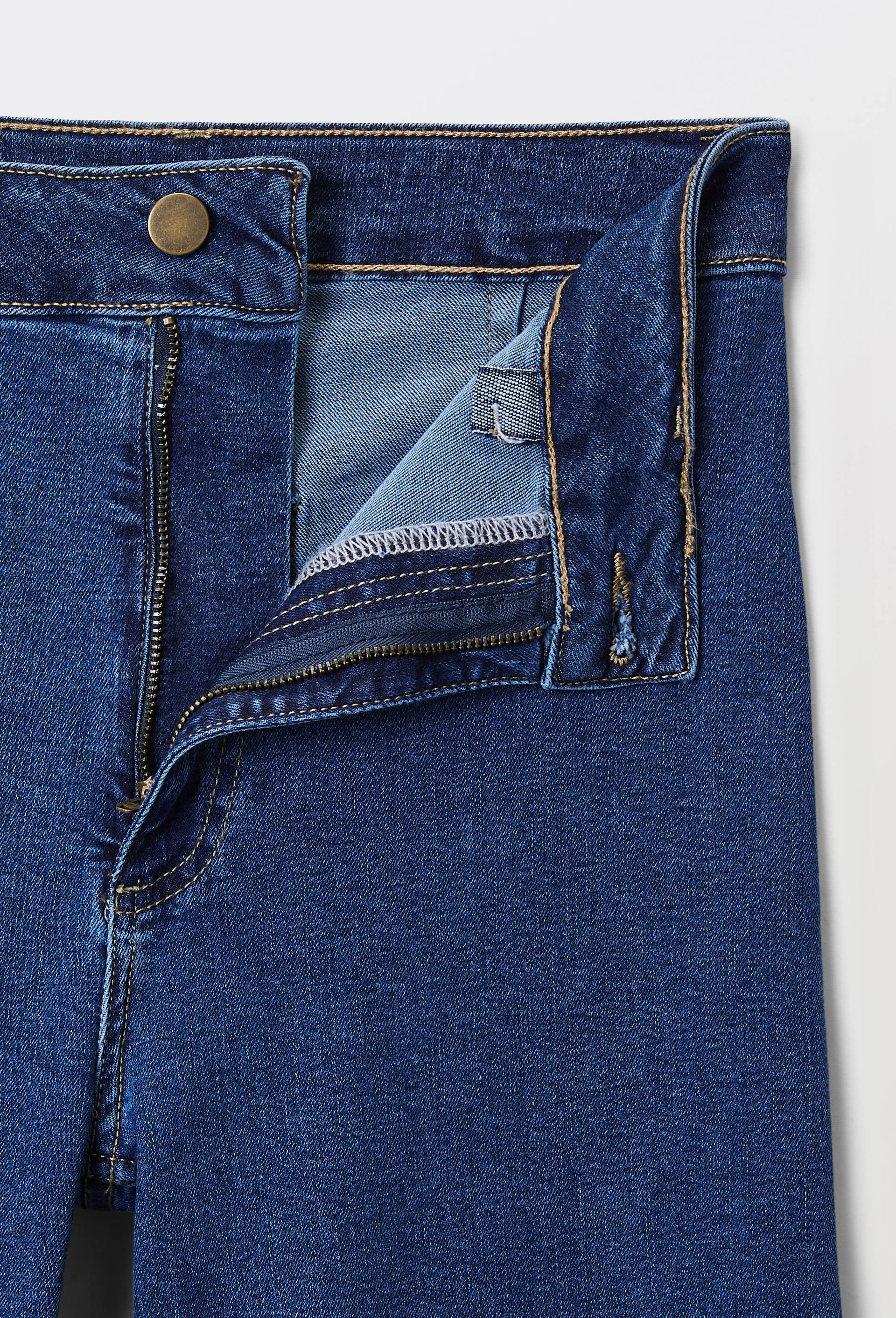 Jean large taille haute crop, Bleu fonc&eacute;, large image number 4