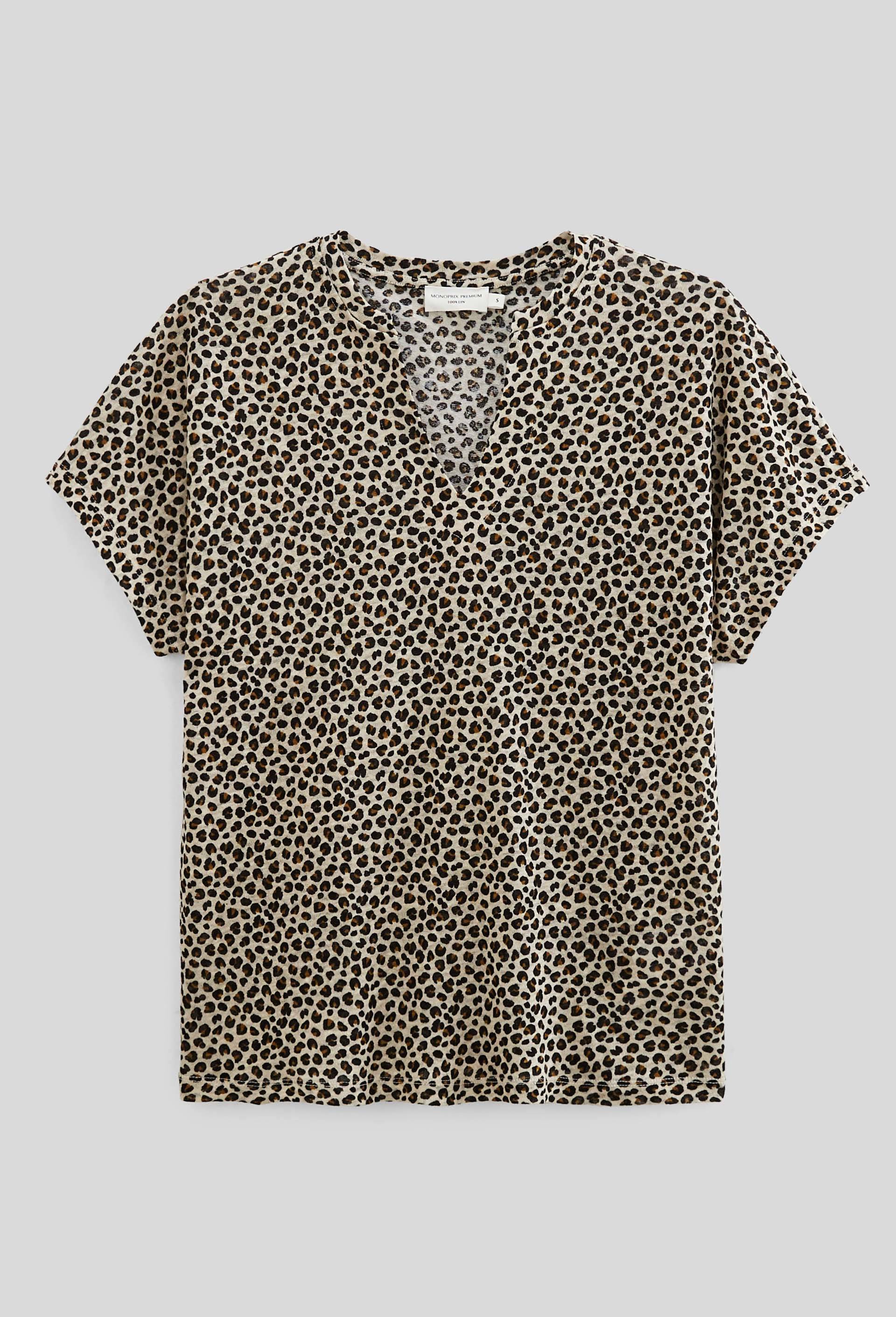 T-shirt manches courtes imprim&eacute;, Beige clair, large image number 2