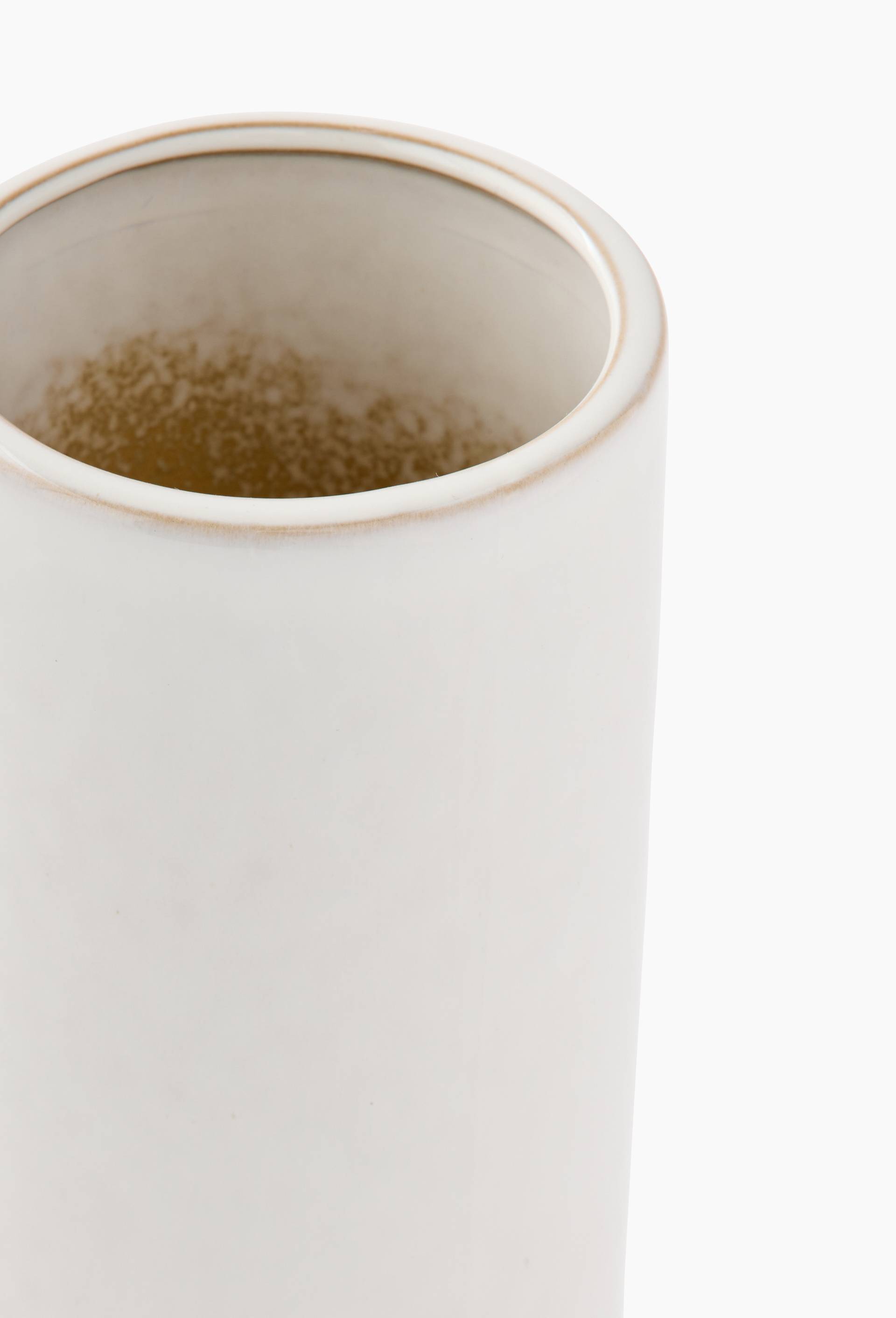 Vase droit, 10xH23cm, en c&eacute;ramique, Blanc, large image number 1