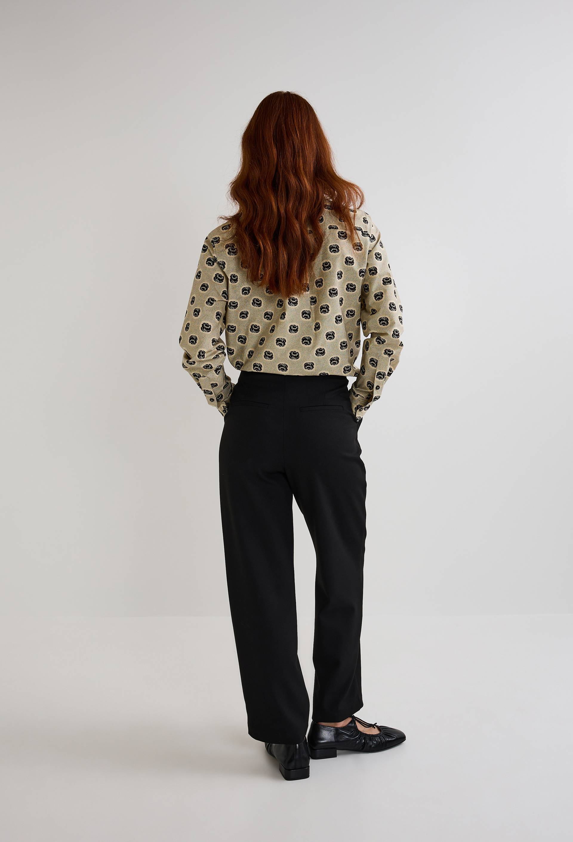 Pantalon droit taille haute, Noir, large image number 2