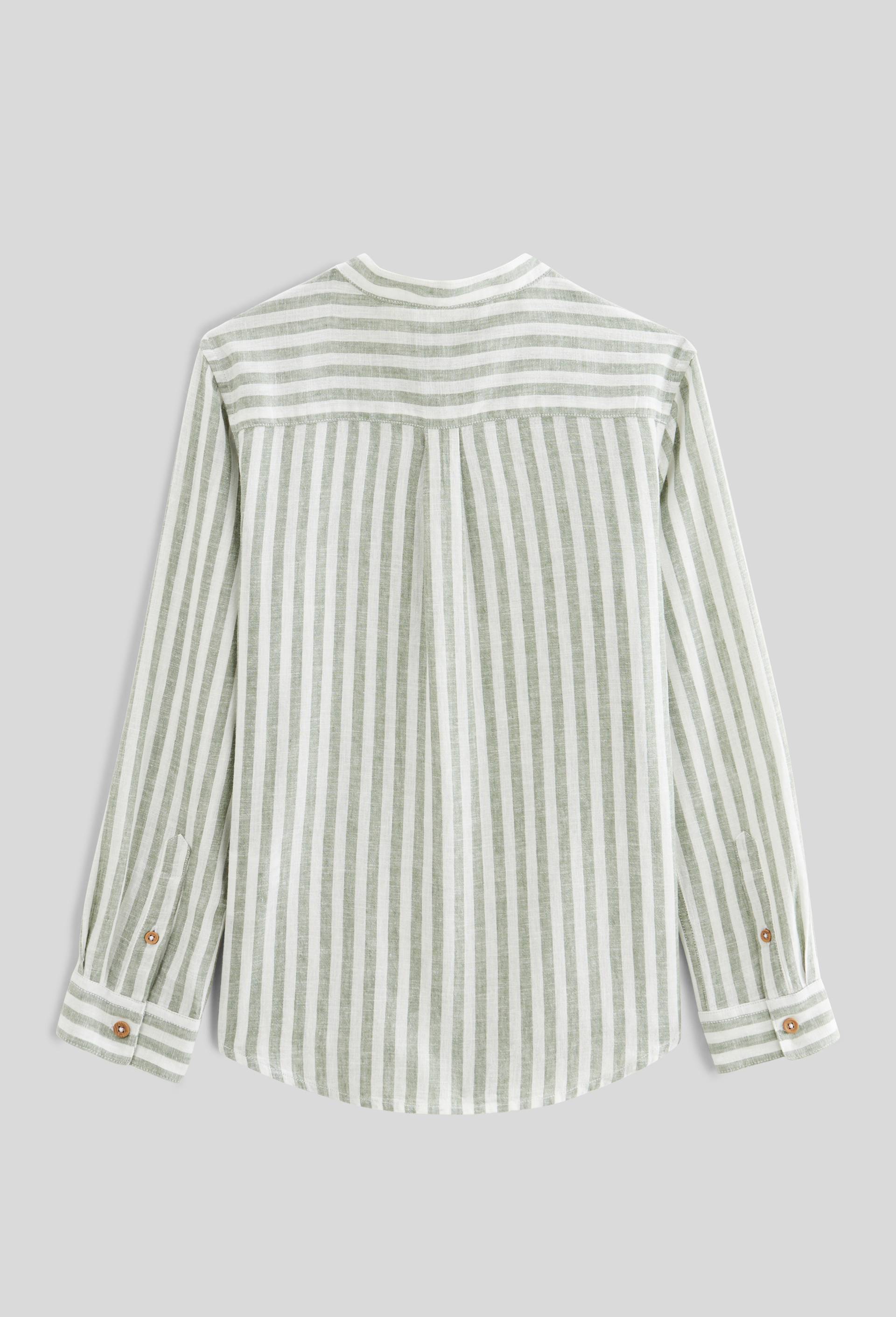 Chemise Garçon Gymboree Manches Longues Rayée Vert Et Blanc - Taille L, Neuf Avec étiquettes