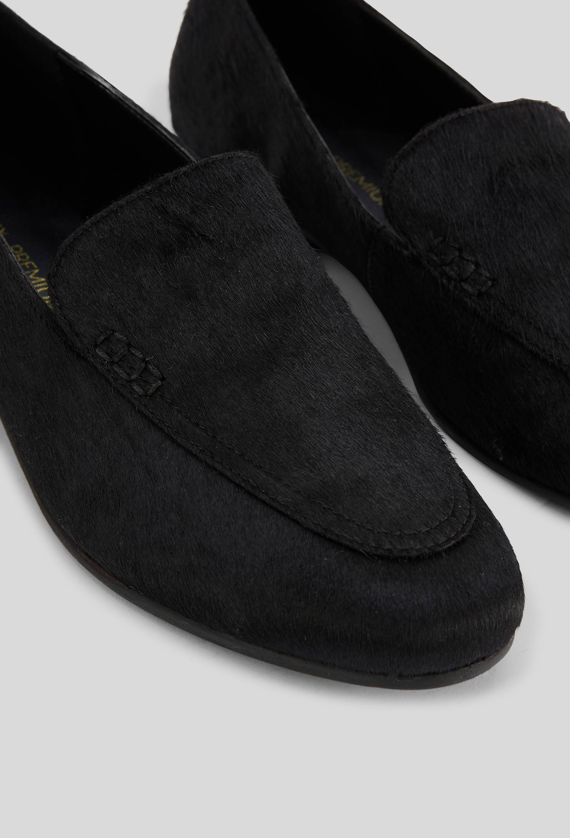 Mocassins en cuir poils, Noir, large image number 2