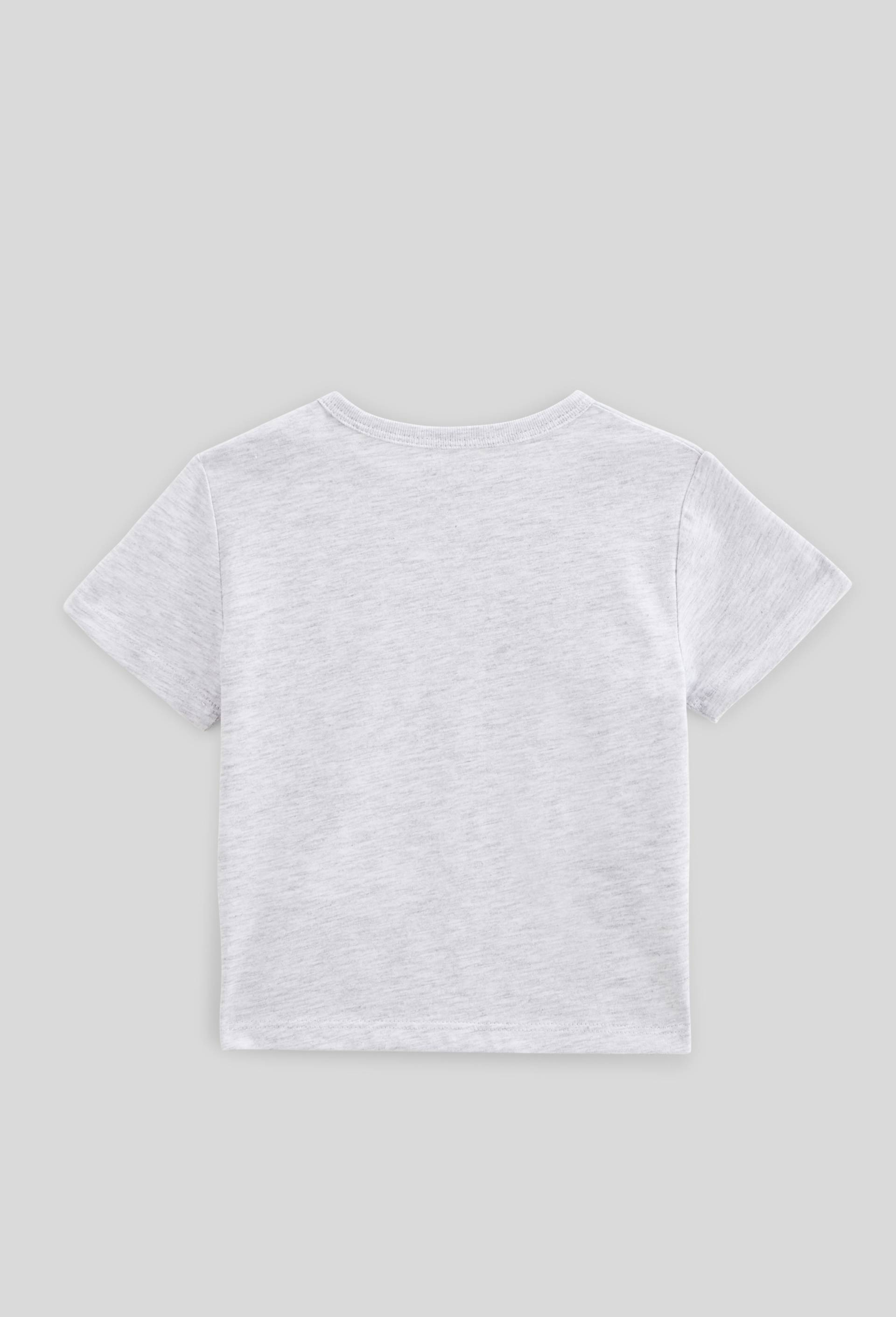 T-shirt manches courtes imprimé en coton BIO GOTS, Gris, large image number 1