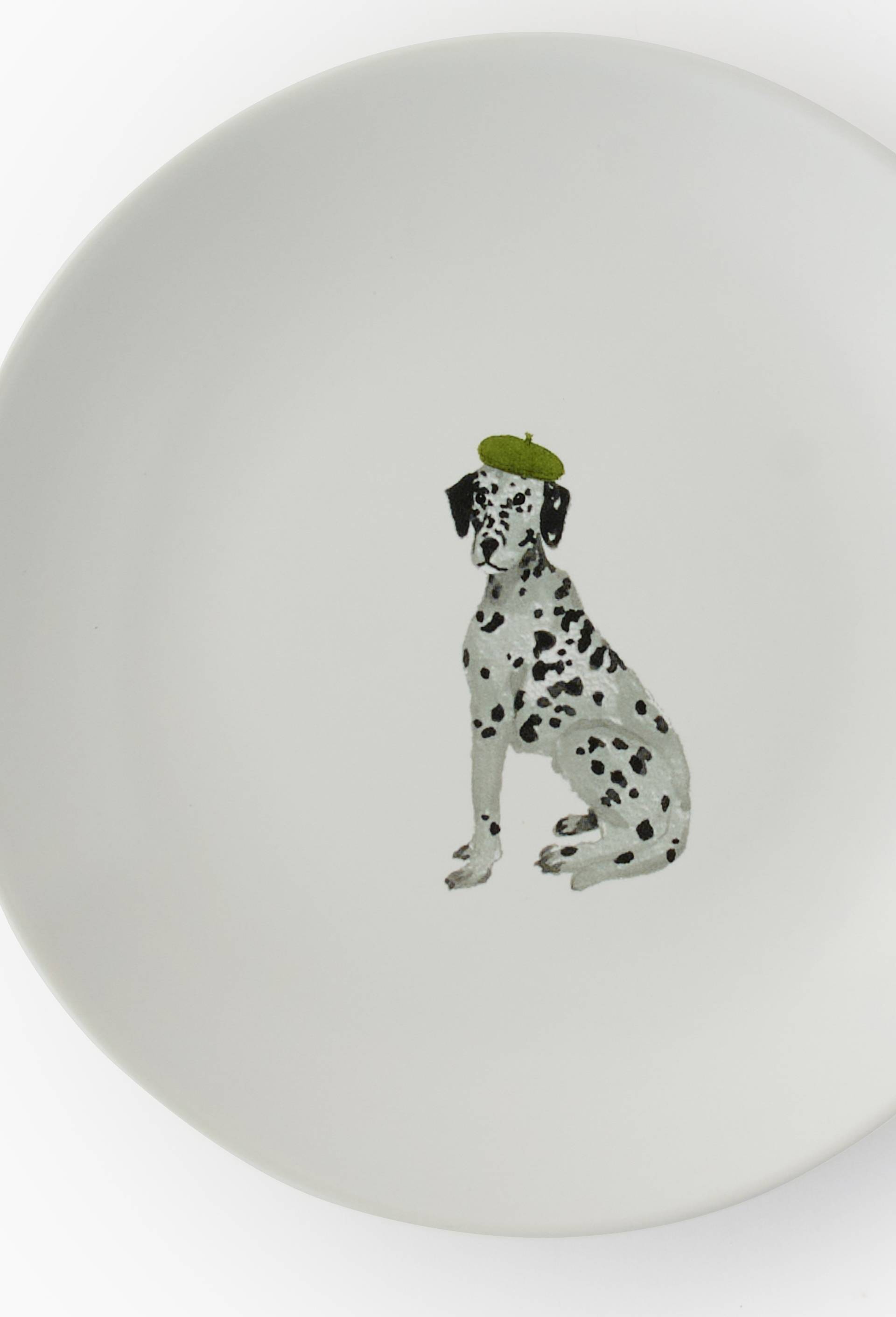 Assiette &agrave; pain finition imprim&eacute;e, Blanc, large image number 1