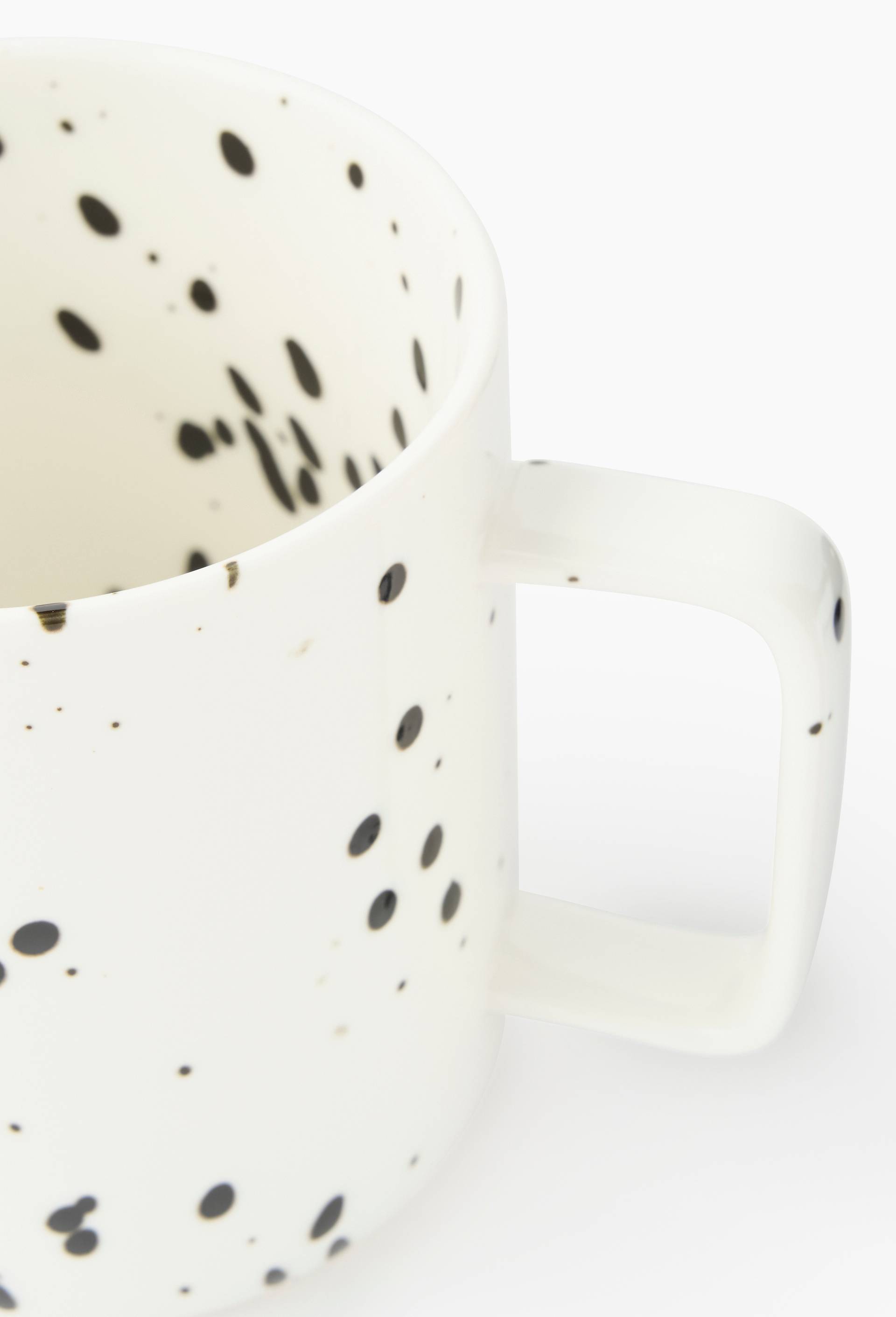 Mug finition tachet&eacute;e, 60cl, Blanc, large image number 1