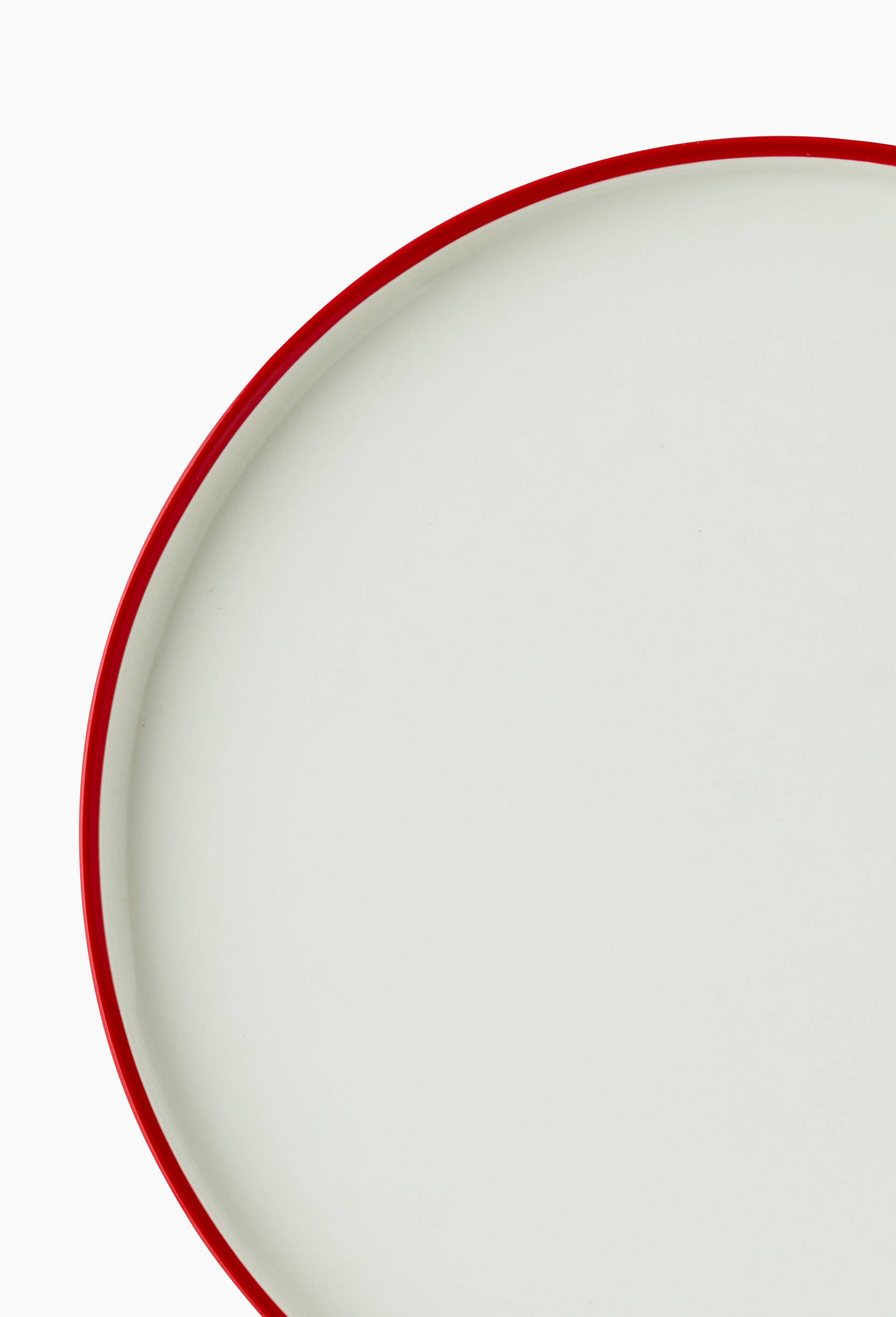 Assiette plate rebord finition liser&eacute;, 25cm, Blanc, large image number 1.0