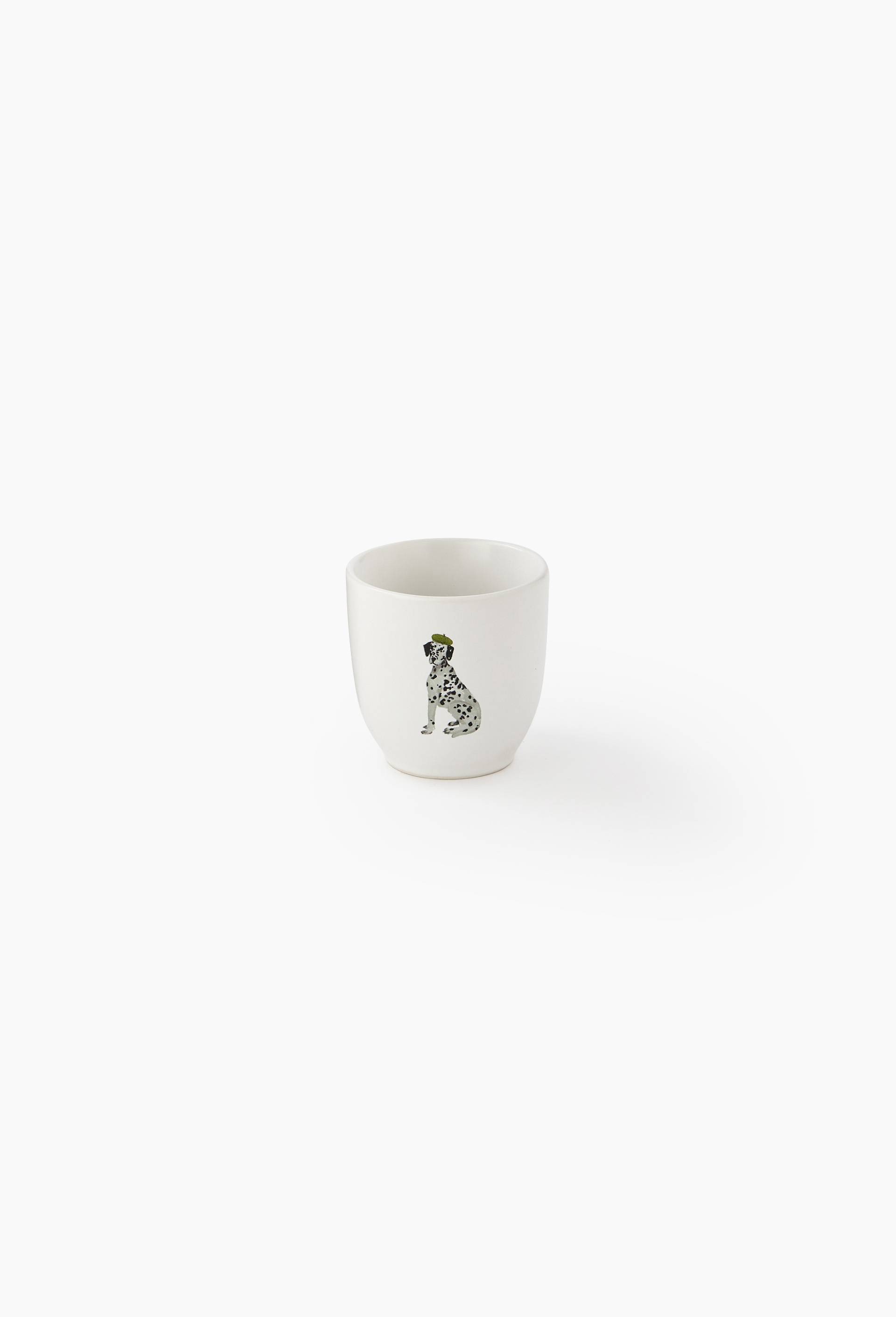Lot de 4 - Tasse finition imprim&eacute;e, 20cl, Blanc, large image number 0.0