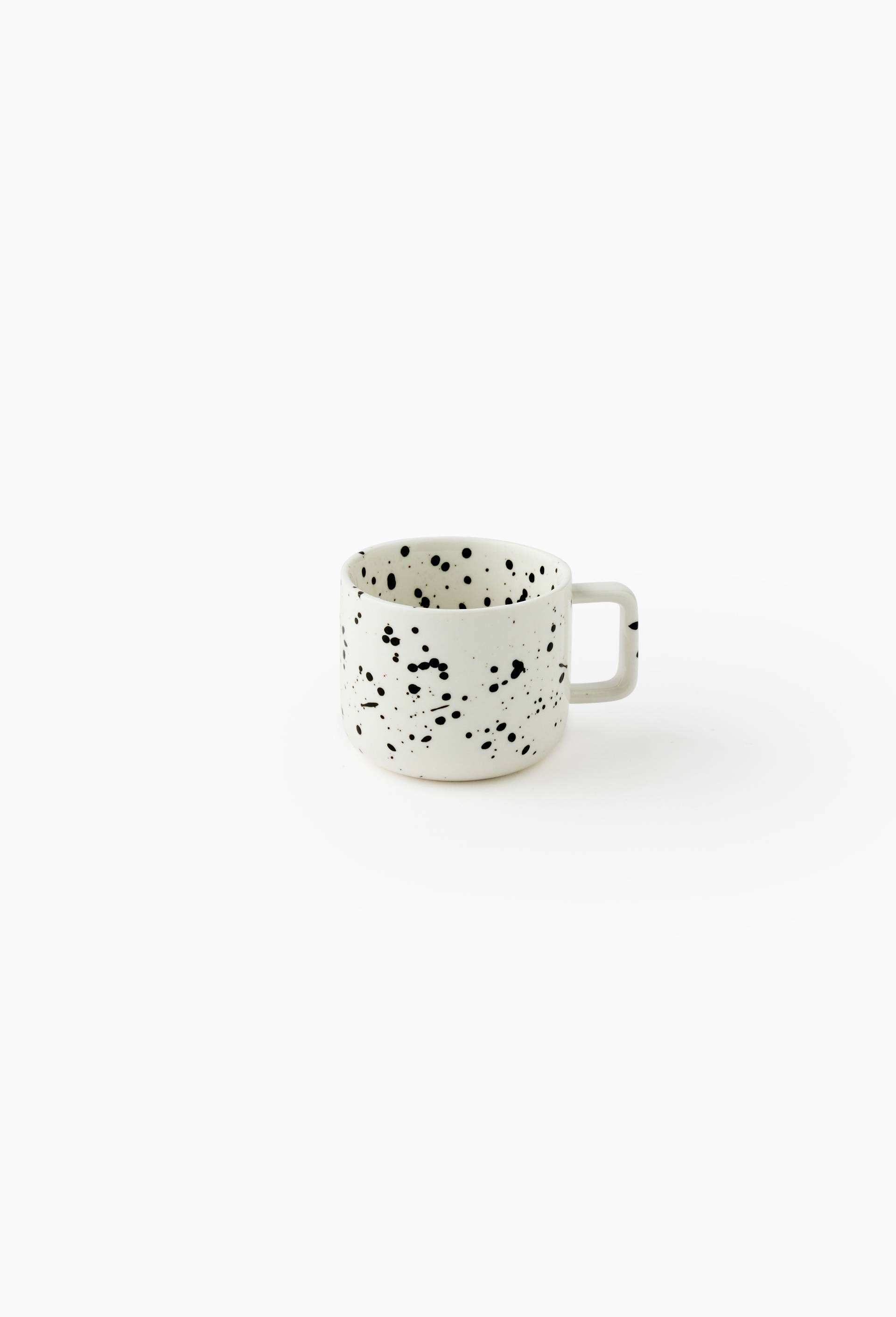 Tasse finition tachet&eacute;e, 20cl, Blanc, large image number 0