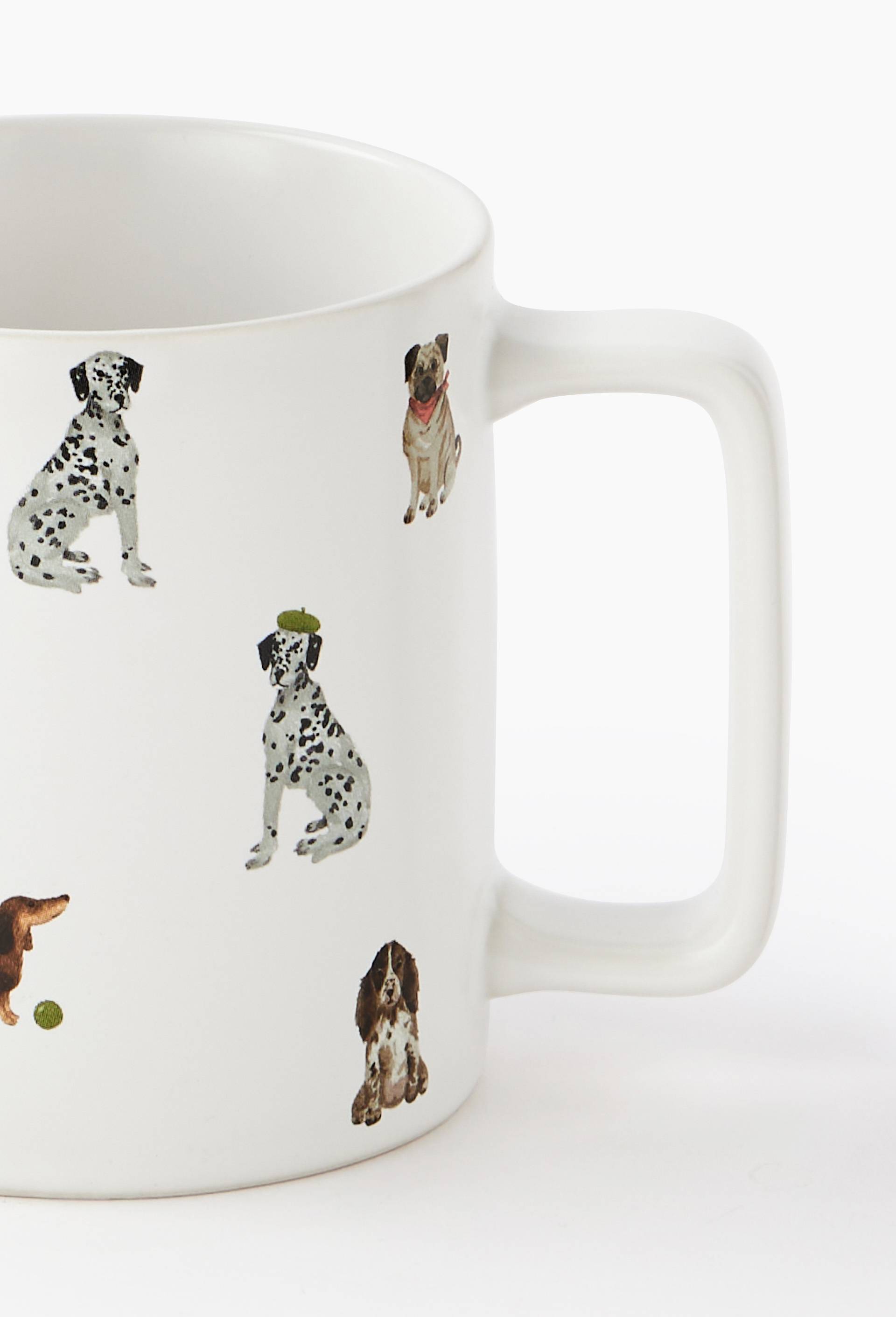 Lot de 4 - Mug finition imprim&eacute;e, 32cl, Blanc, large image number 1