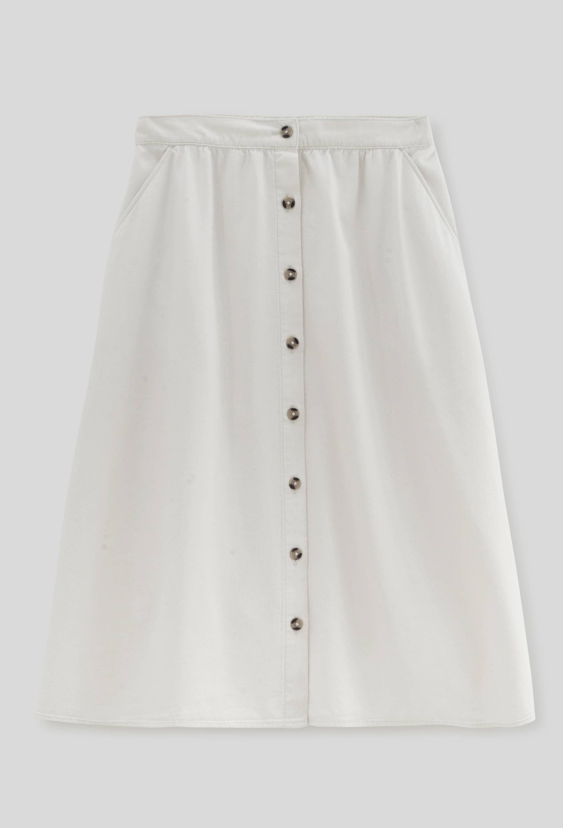 Jupe midi boutonnée en denim ECRU pour femme MONOPRIX