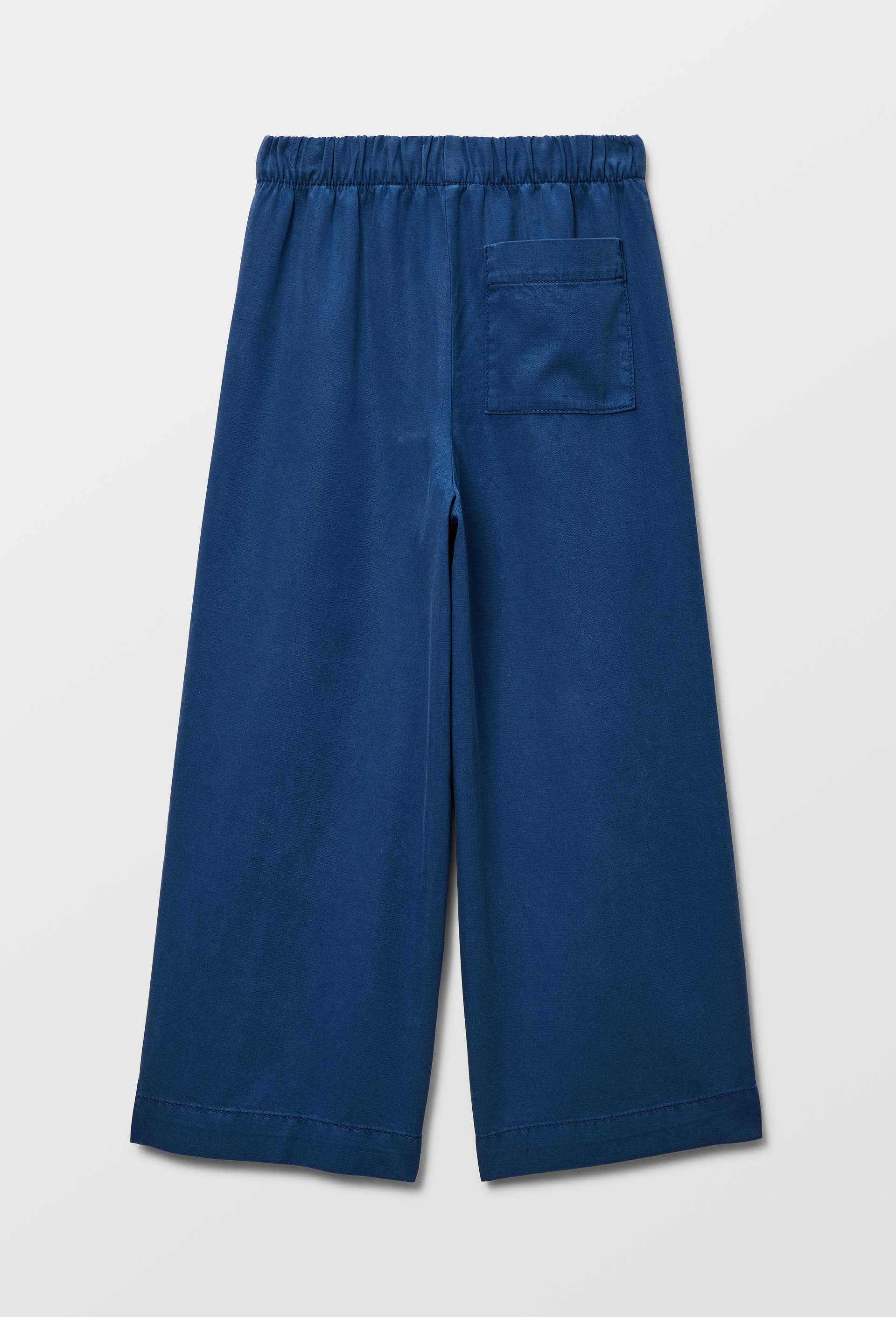 Pantalon large contenant du lin, Bleu, large image number 2.0