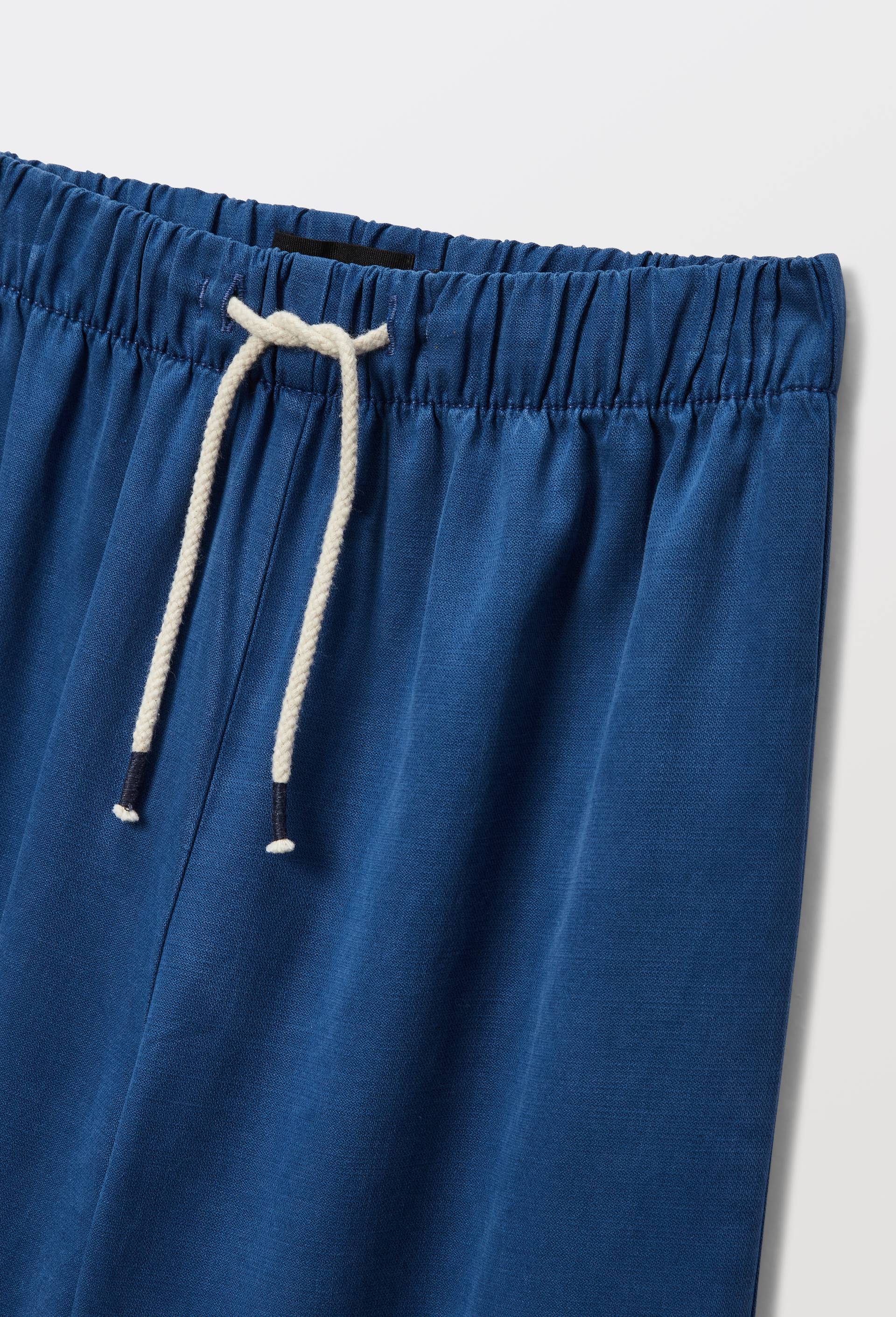 Pantalon large contenant du lin, Bleu, large image number 3