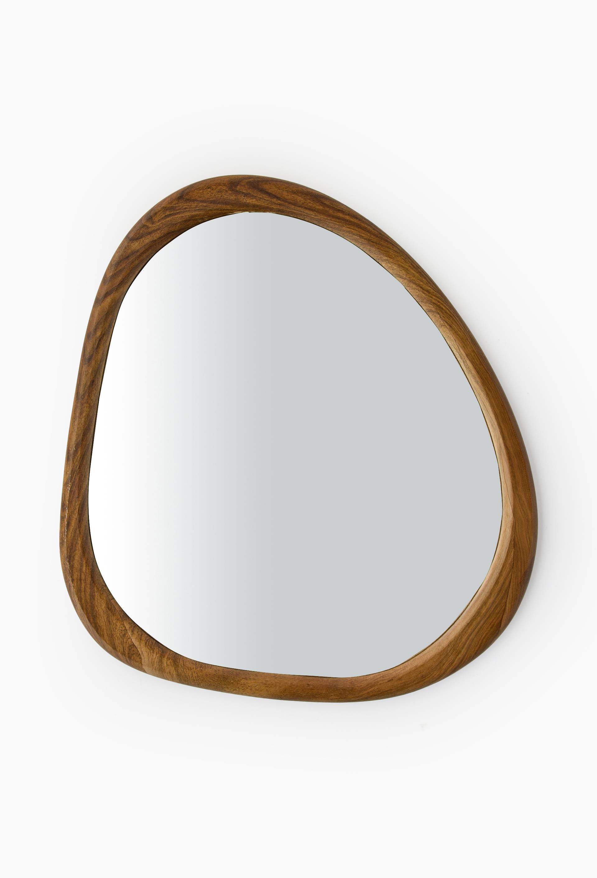 Miroir ondul&eacute;, 35x2x57cm, en bois, Brun fonc&eacute;, large image number 0
