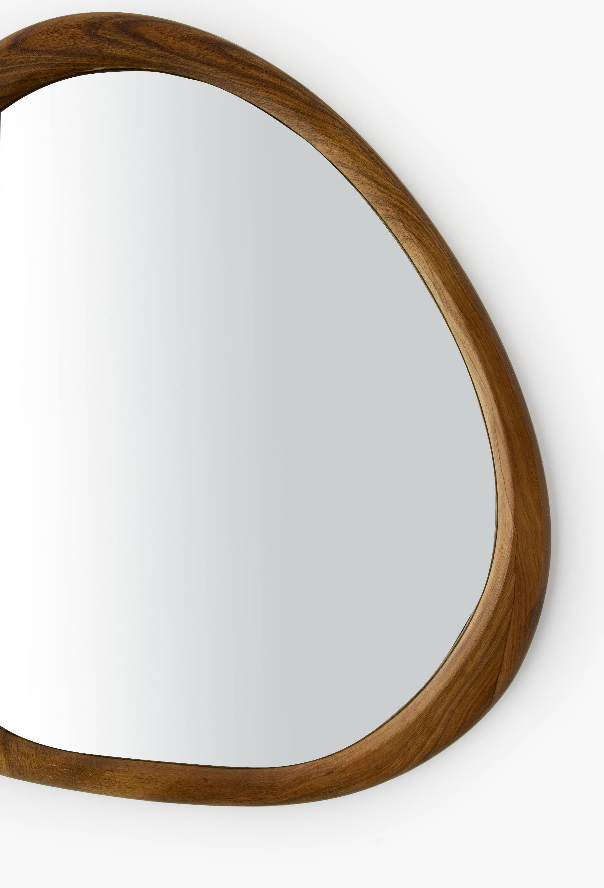 Miroir ondul&eacute;, 35x2x57cm, en bois, Brun fonc&eacute;, large image number 1.0