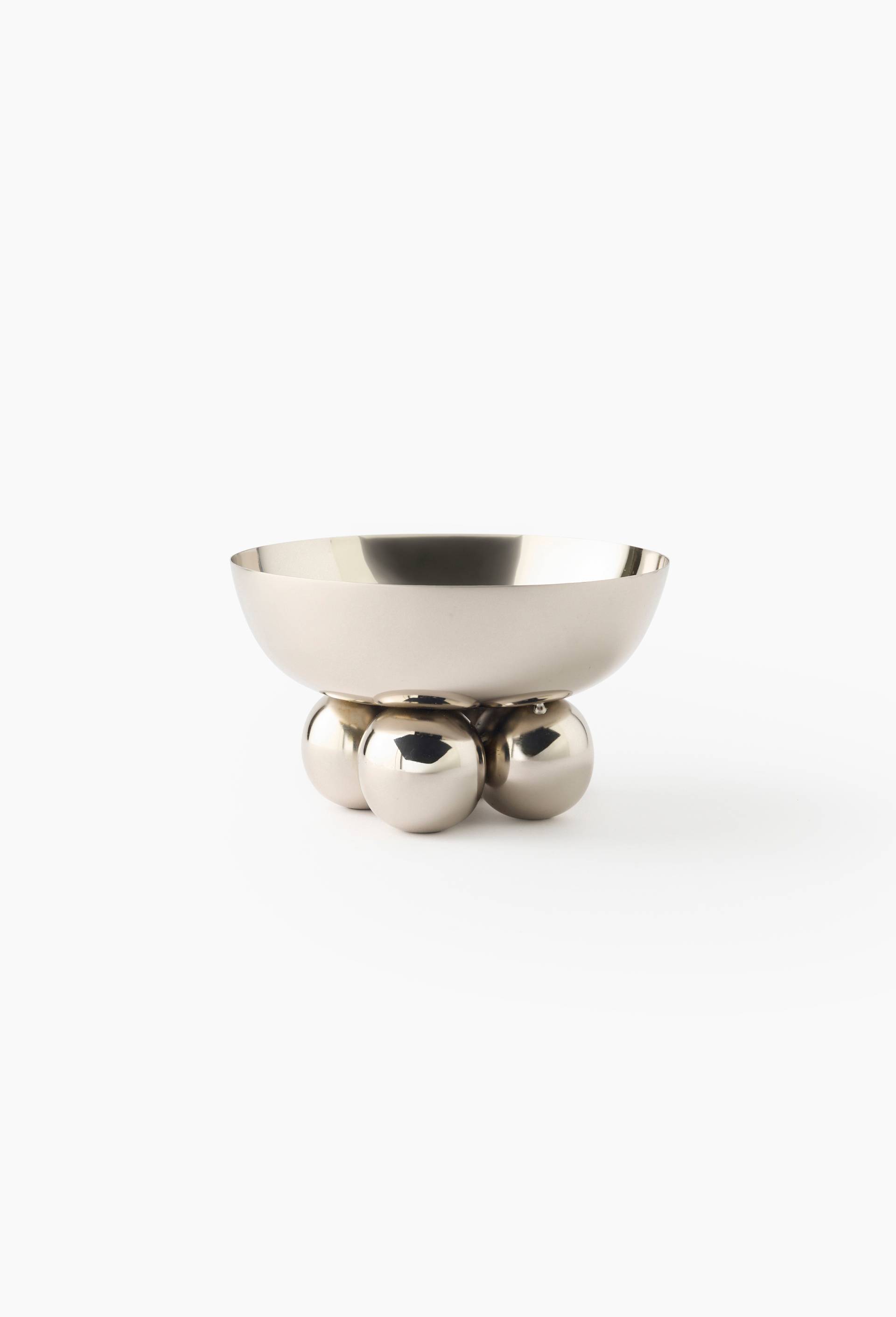 Coupelle d&eacute;corative, 16.5x10cm, en acier, Argent, large image number 0
