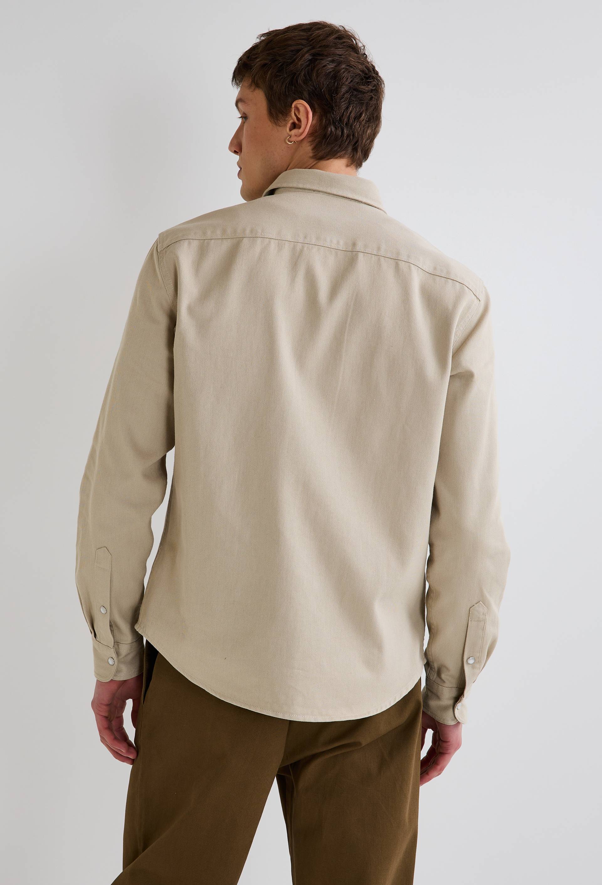 Chemise en jean en coton BIO GOTS, Beige clair, large image number 1
