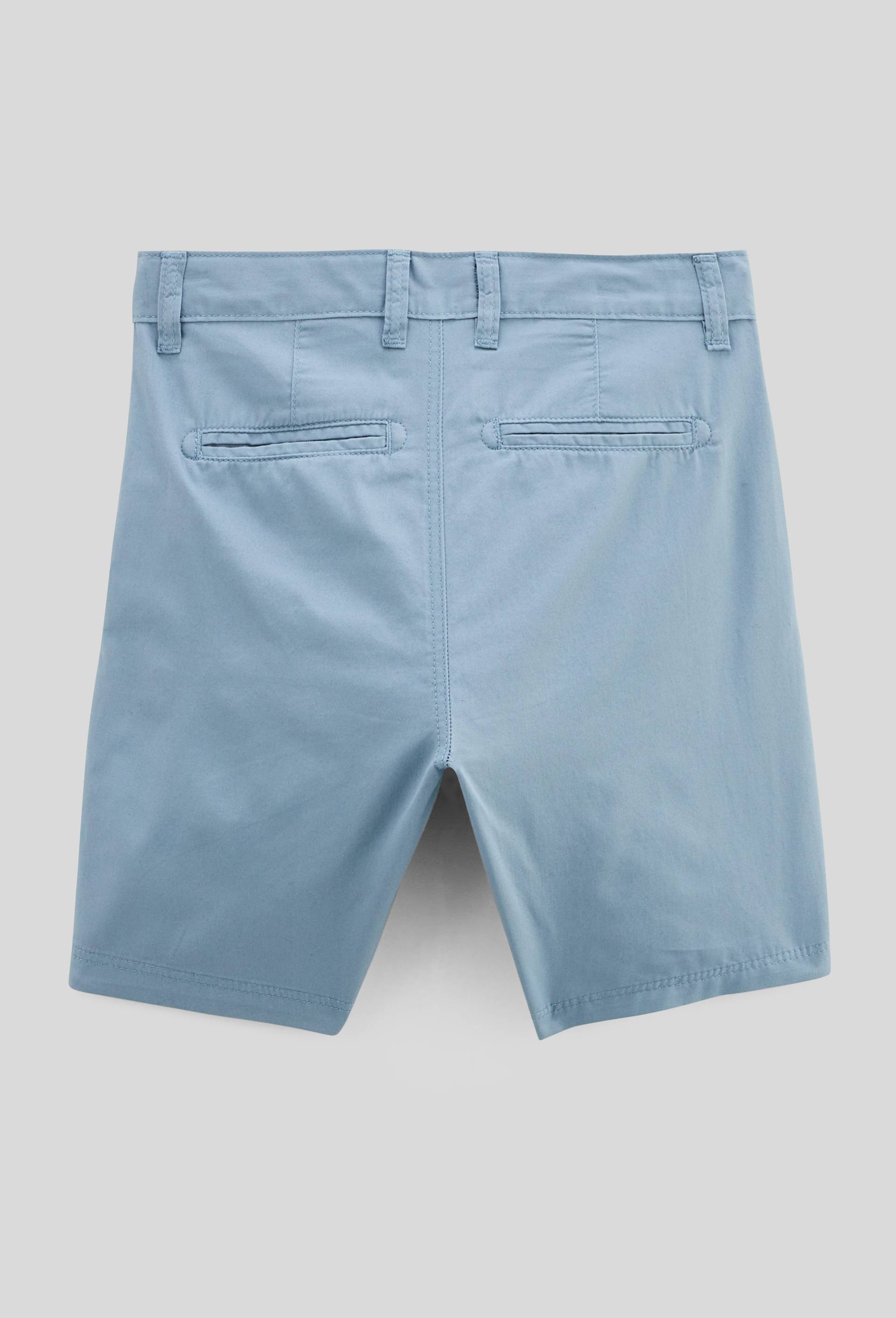 Bermuda droit uni en coton BIO GOTS, Bleu, large image number 1