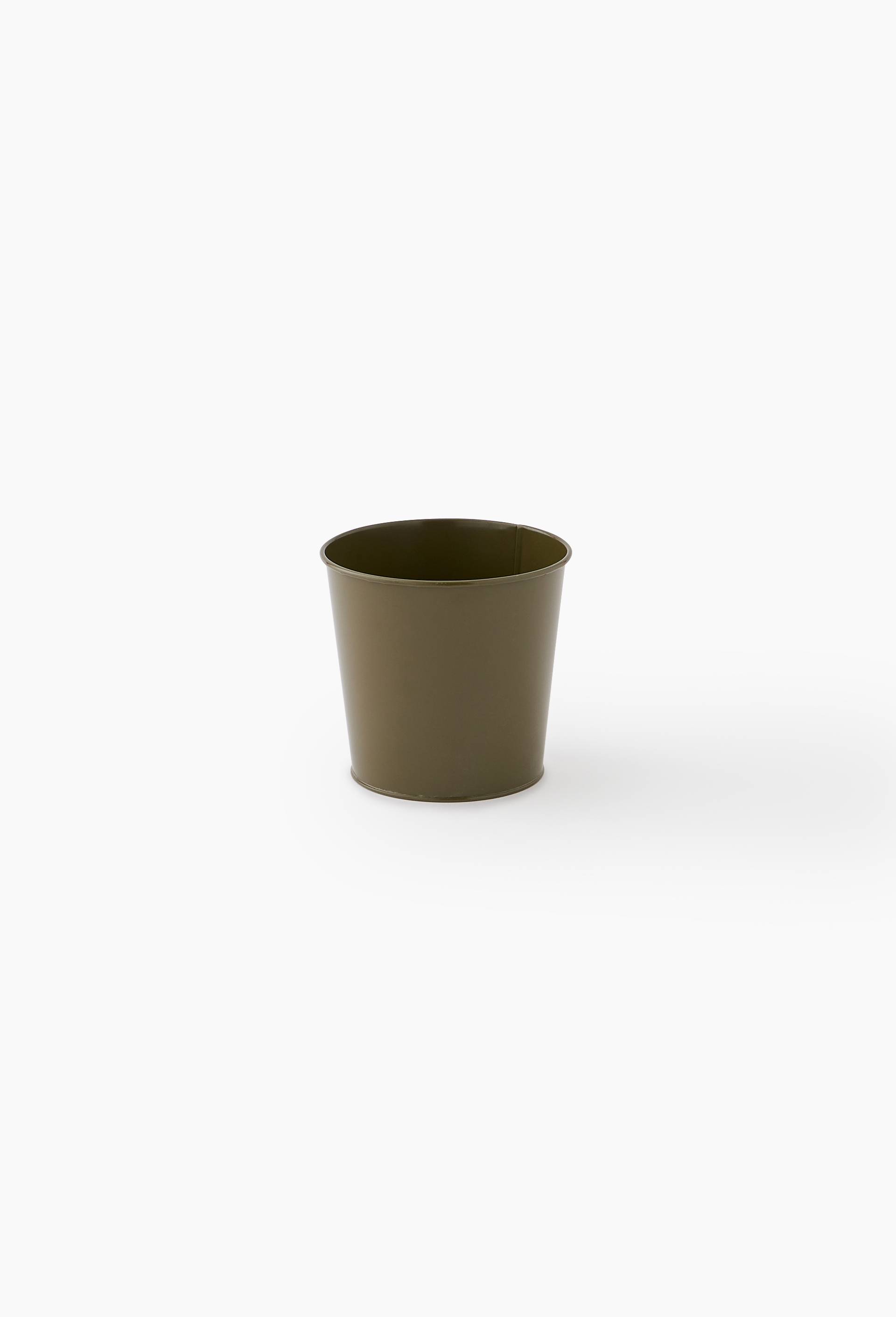 Cache-pot, 13x12cm, en métal, Vert foncé, swatch image