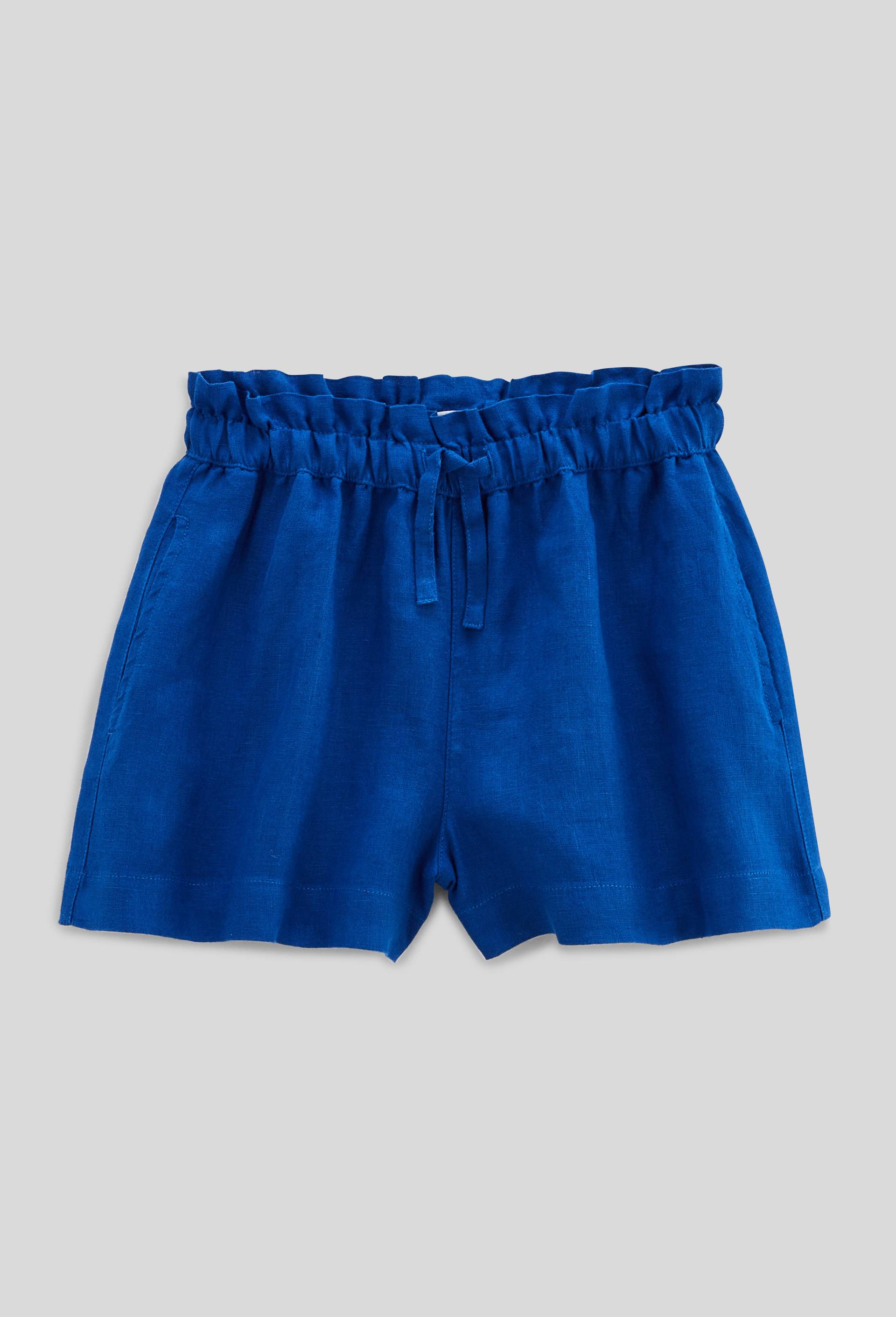 Short uni en lin, Bleu, large image number 0