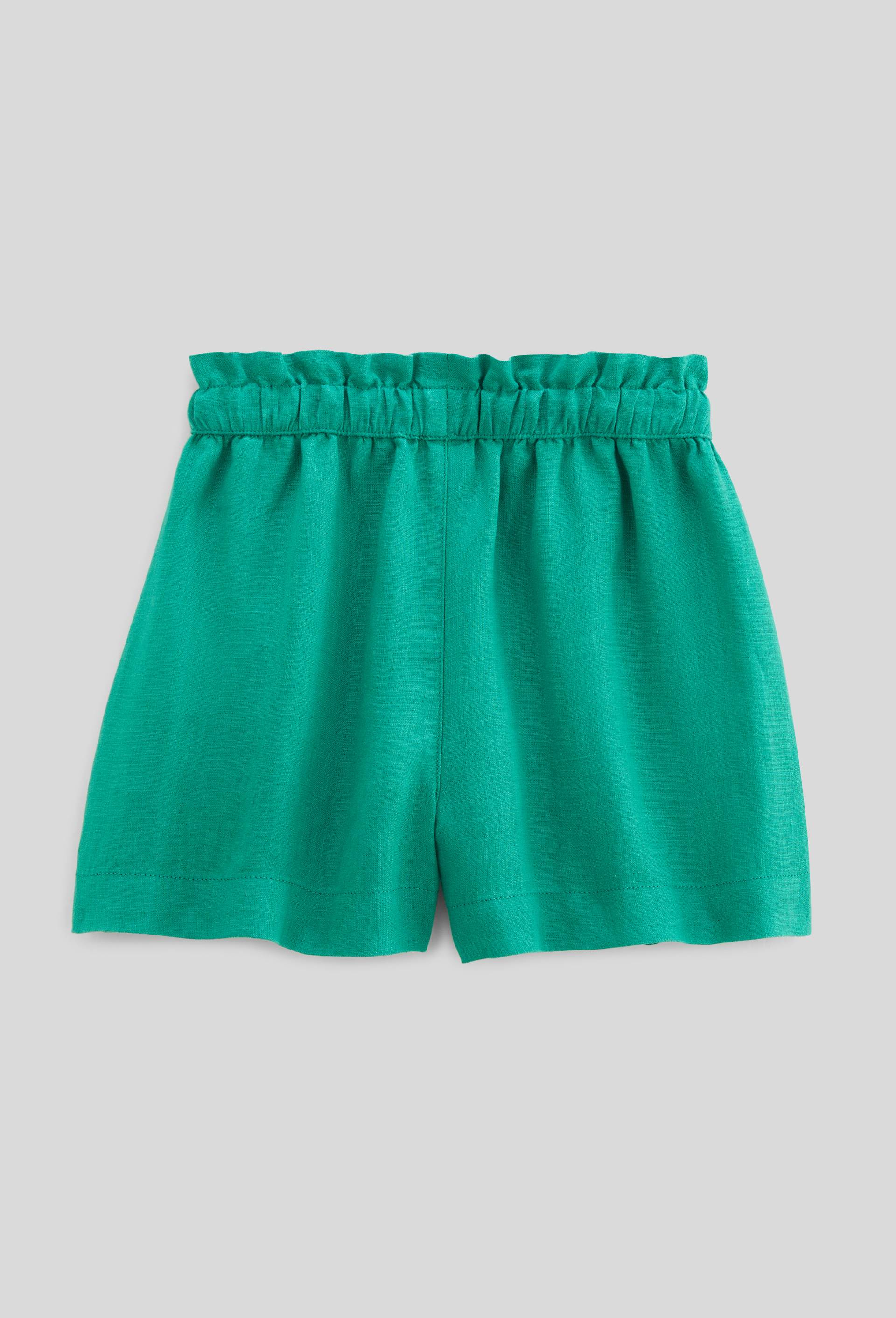 Short uni en lin, Vert fonc&eacute;, large image number 2.0