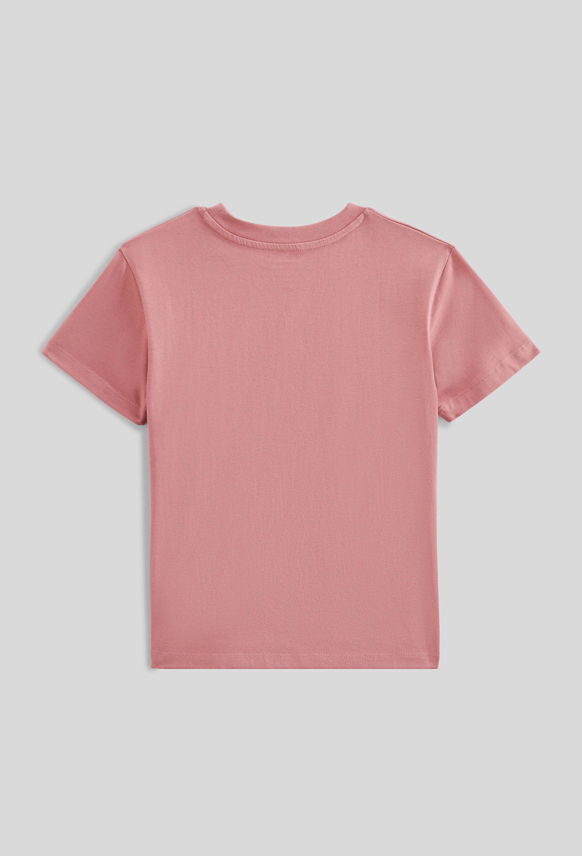T-shirt manches courtes uni en coton BIO GOTS, Rose, large image number 1
