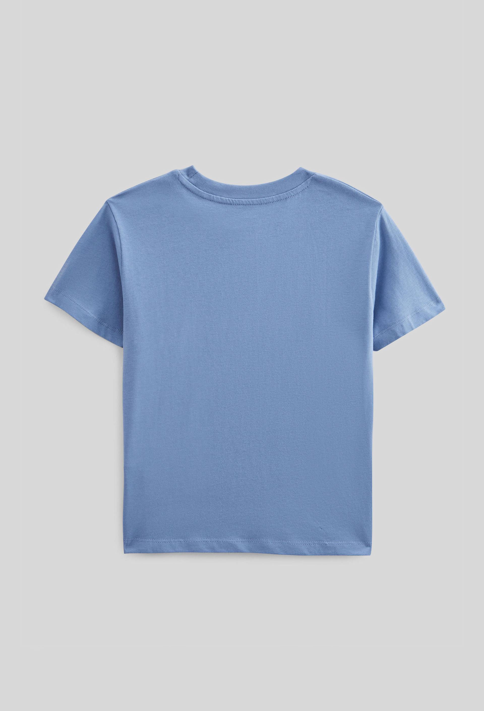 T-shirt manches courtes uni en coton BIO GOTS, Bleu, large image number 1