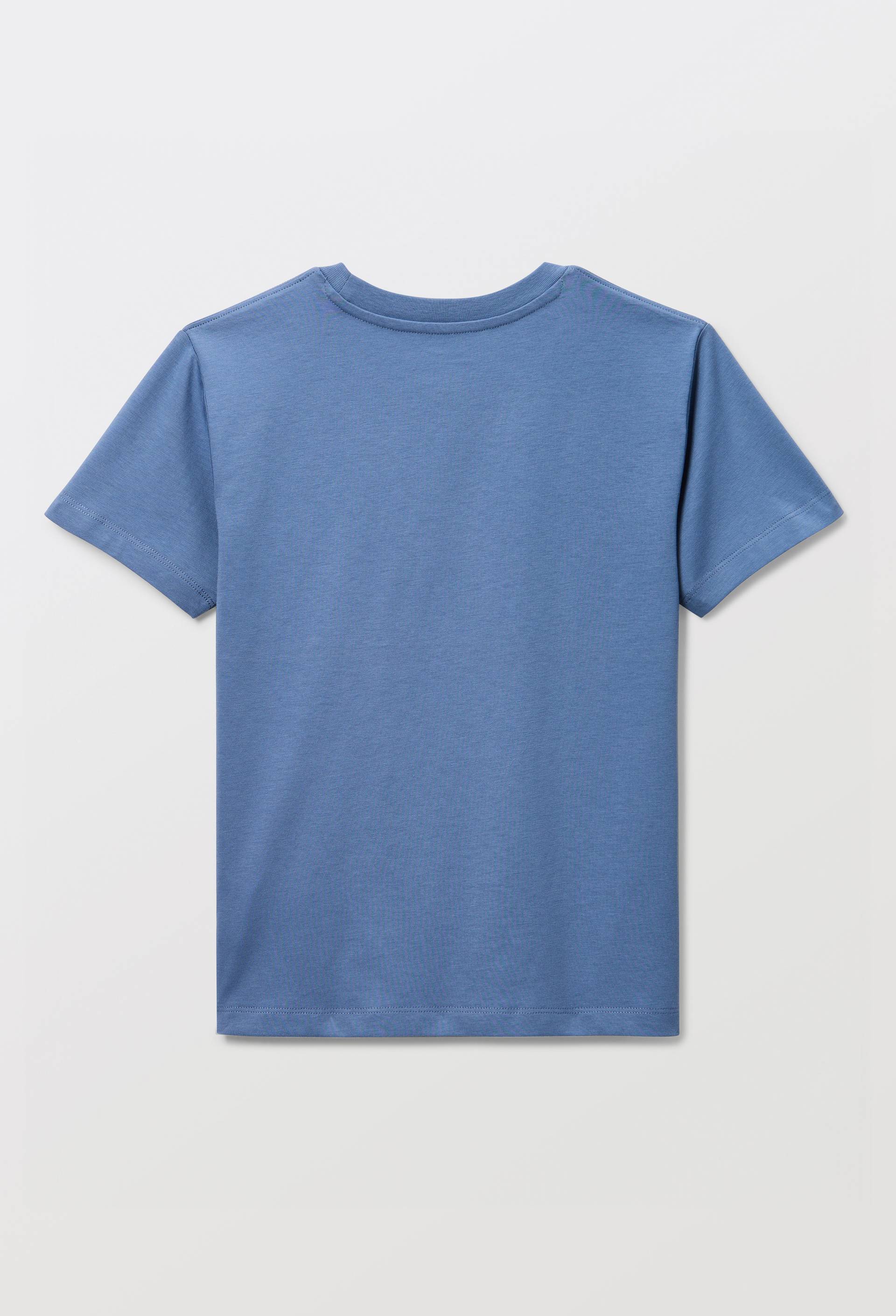 T-shirt manches courtes uni en coton BIO GOTS, Bleu, large image number 2