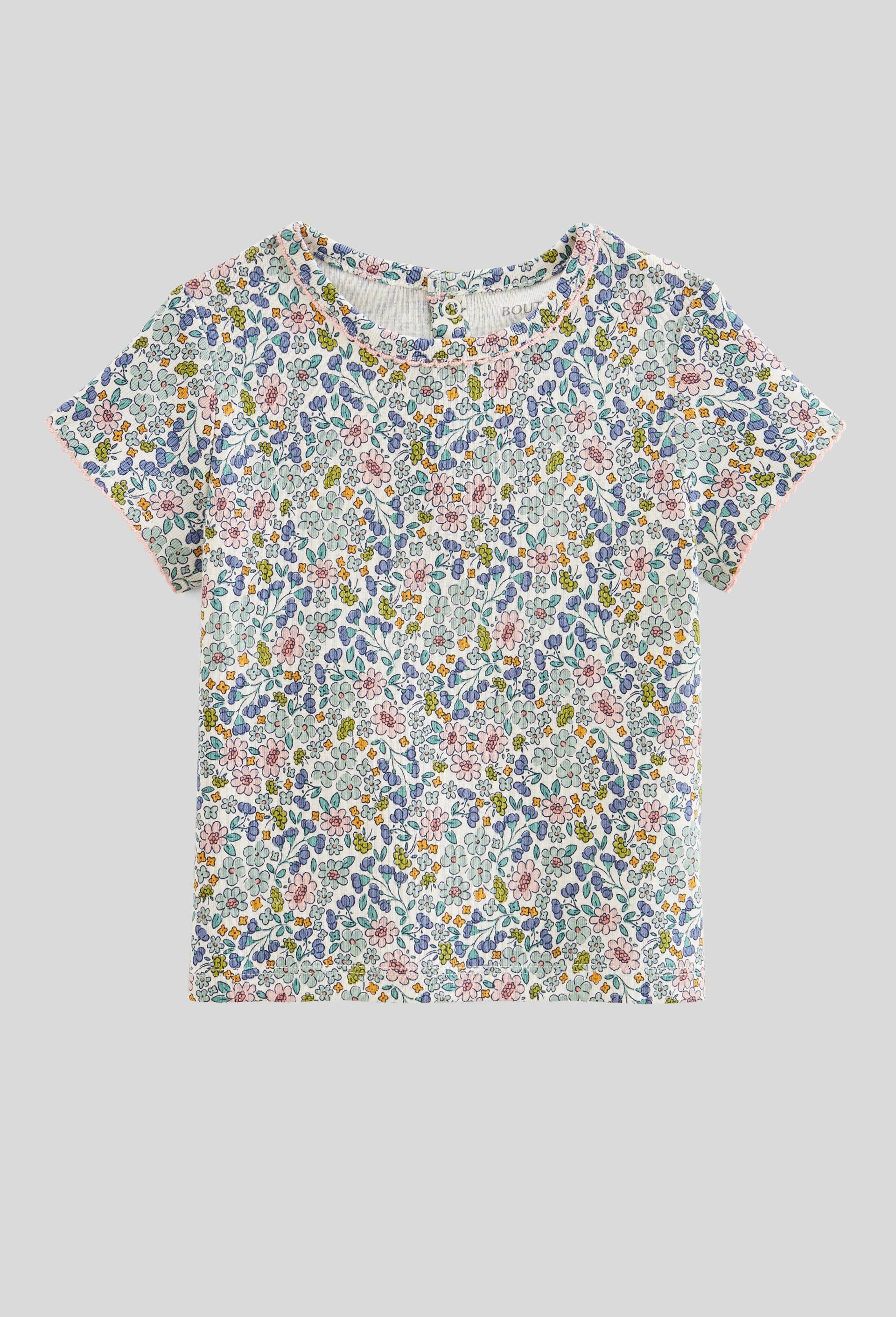 T-shirt manches courtes imprim&eacute; en coton BIO GOTS, Beige clair, large image number 0.0