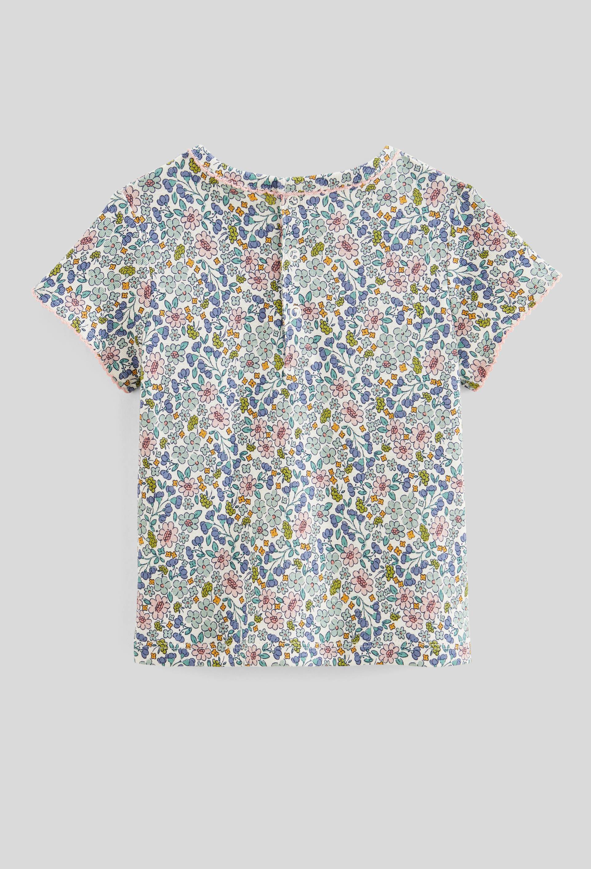 T-shirt manches courtes imprim&eacute; en coton BIO GOTS, Beige clair, large image number 1.0