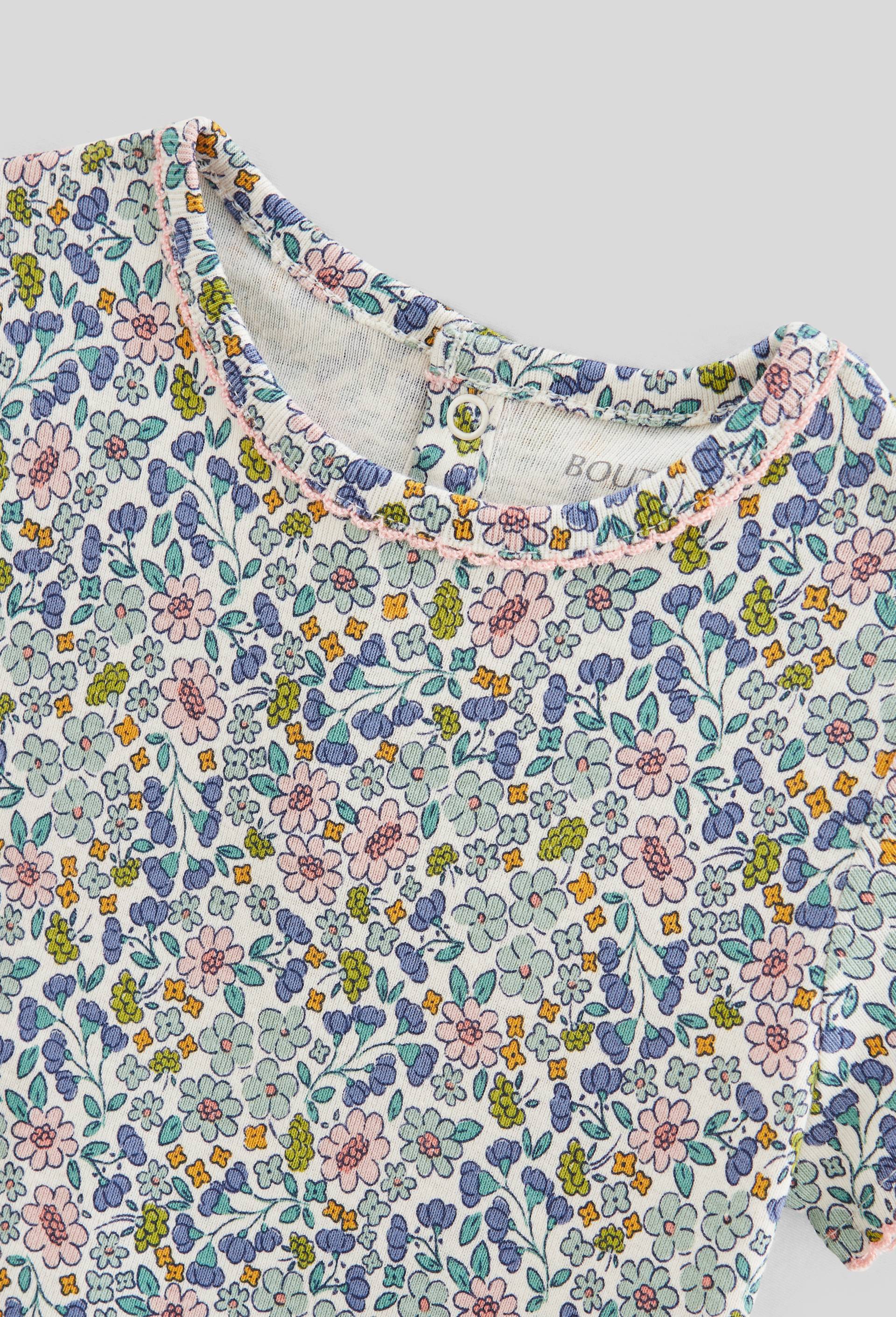 T-shirt manches courtes imprim&eacute; en coton BIO GOTS, Beige clair, large image number 2.0